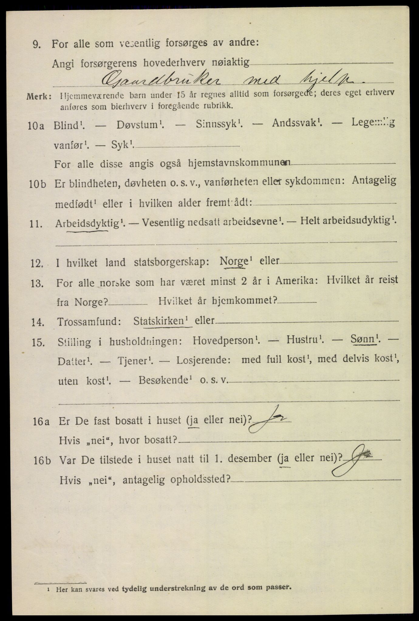 SAH, 1920 census for Tolga, 1920, p. 4904