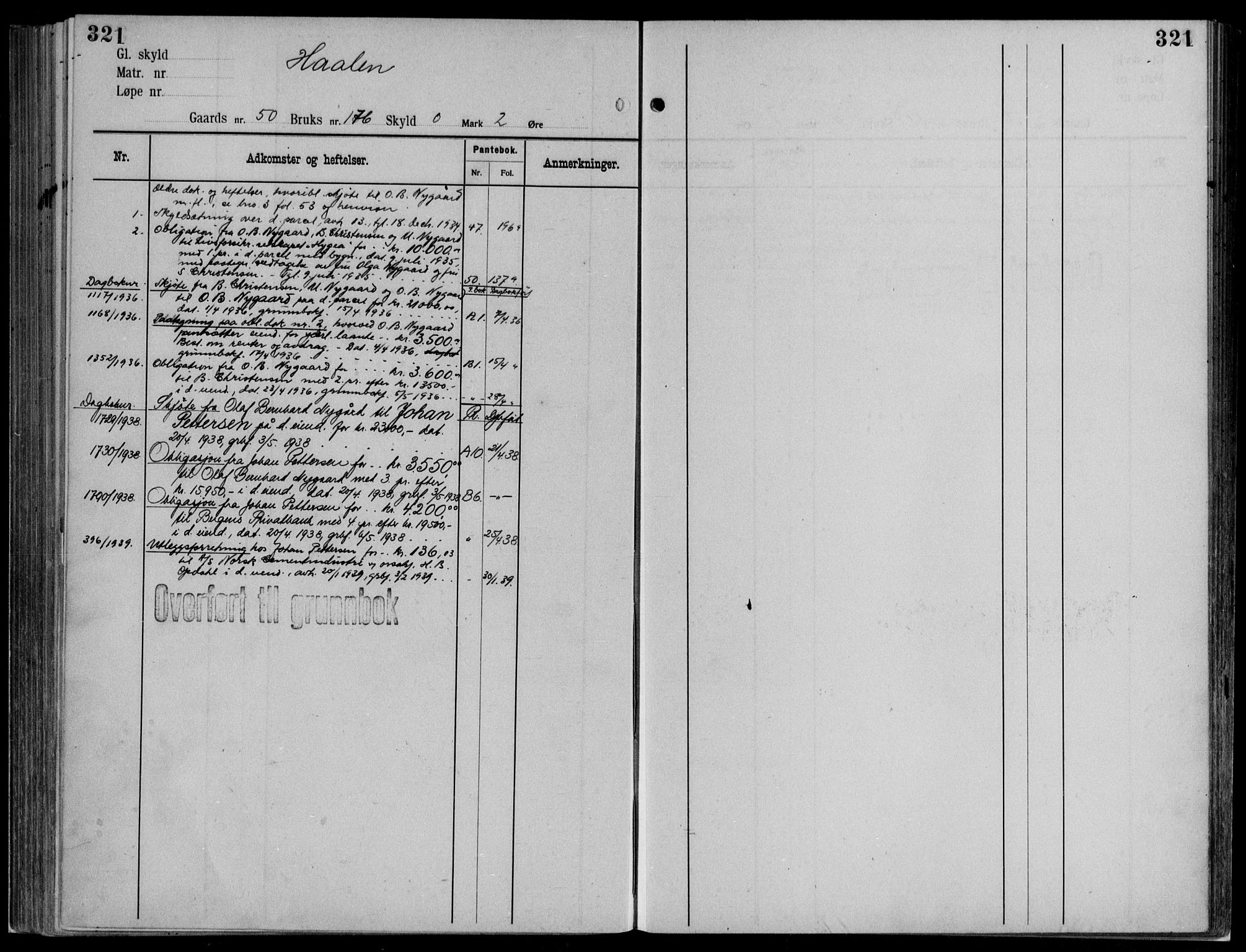 Midhordland sorenskriveri, AV/SAB-A-3001/1/G/Ga/Gab/L0112: Mortgage register no. II.A.b.112, p. 321