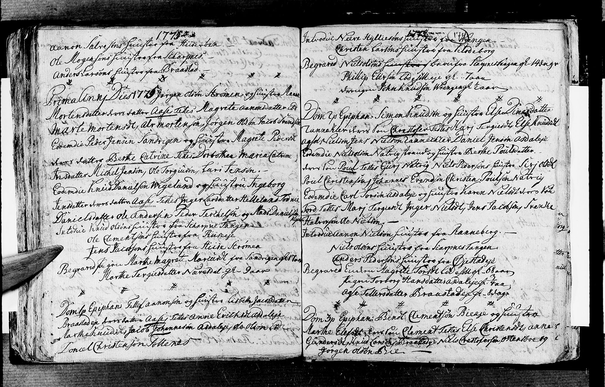 Øyestad sokneprestkontor, AV/SAK-1111-0049/F/Fa/L0006: Parish register (official) no. A 6, 1758-1776, p. 174