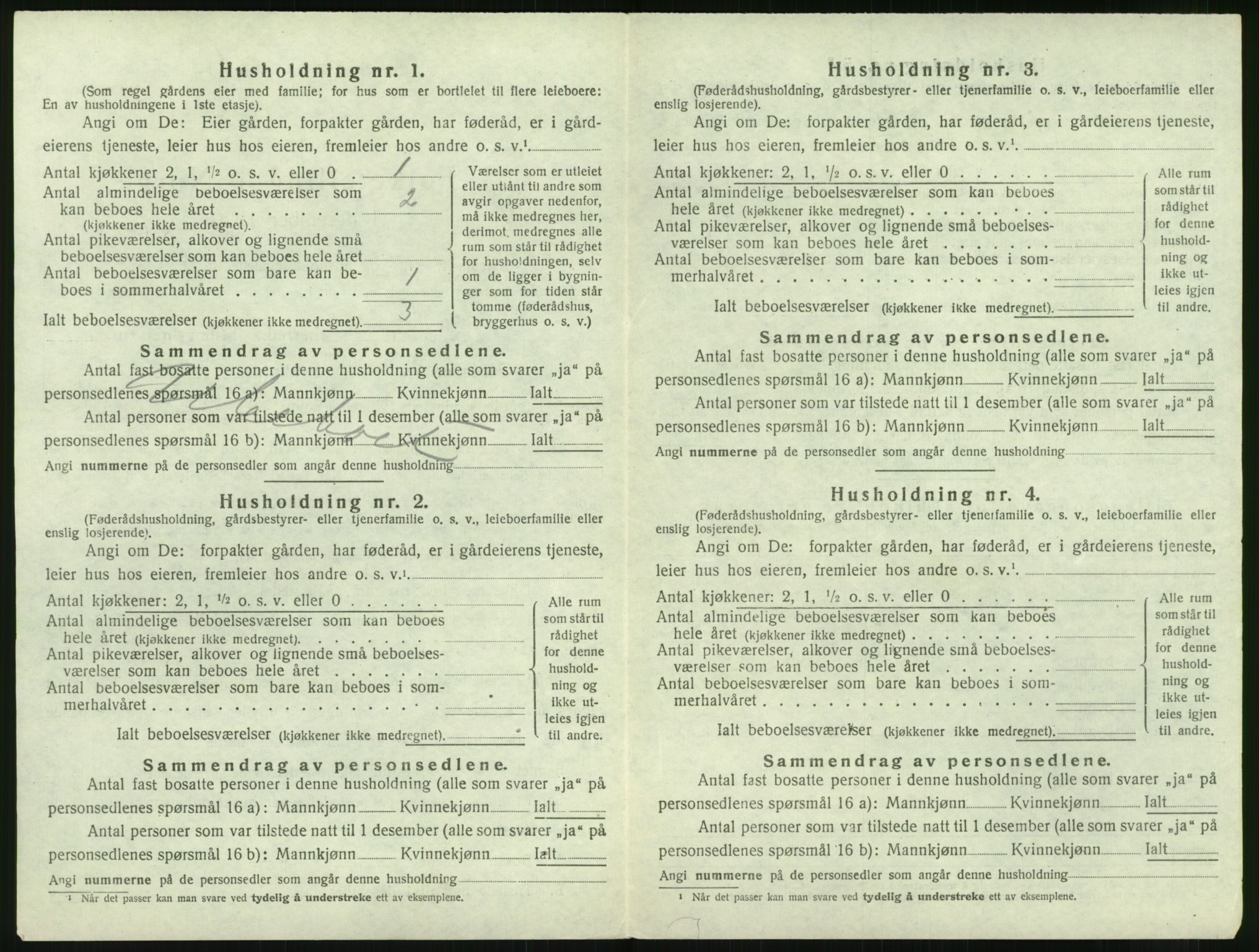 SAK, 1920 census for Fjære, 1920, p. 284