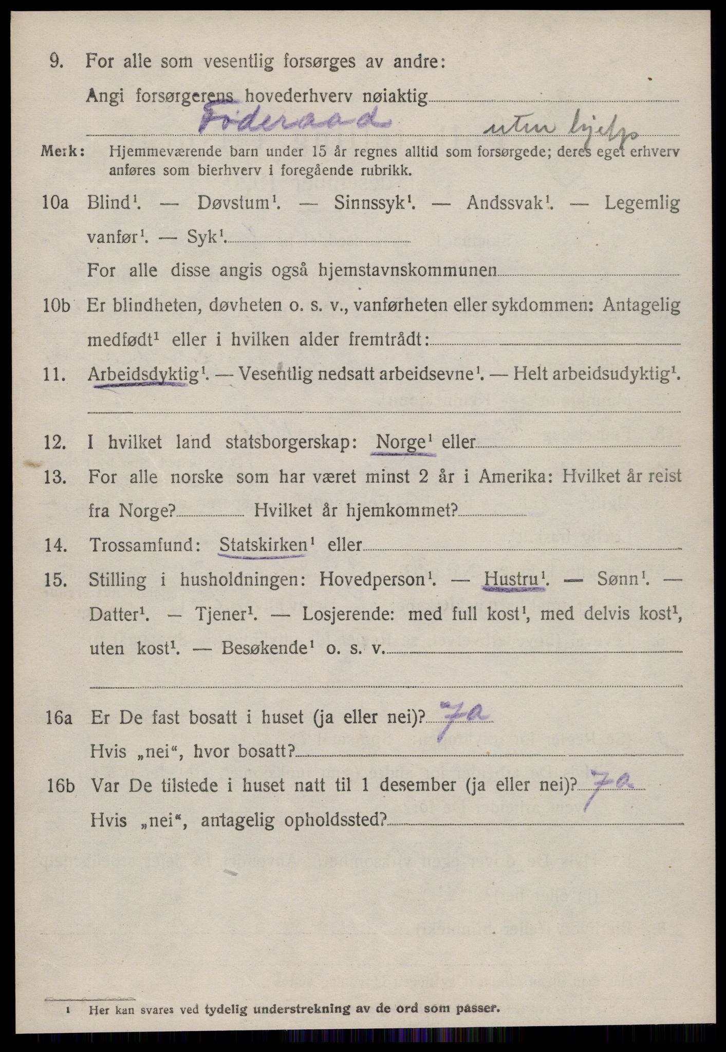 SAT, 1920 census for Hareid, 1920, p. 984