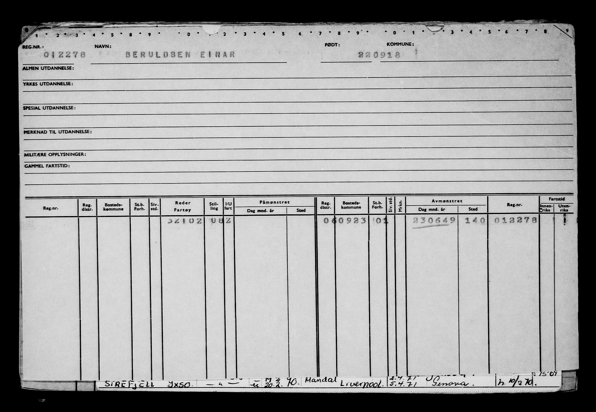 Direktoratet for sjømenn, AV/RA-S-3545/G/Gb/L0162: Hovedkort, 1918, p. 511