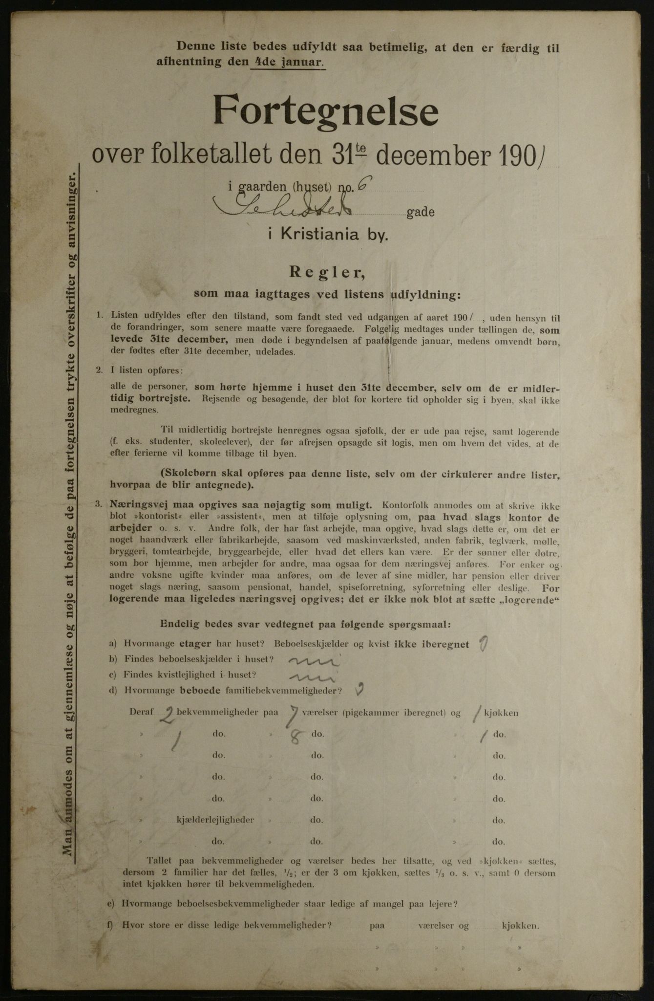 OBA, Municipal Census 1901 for Kristiania, 1901, p. 14453