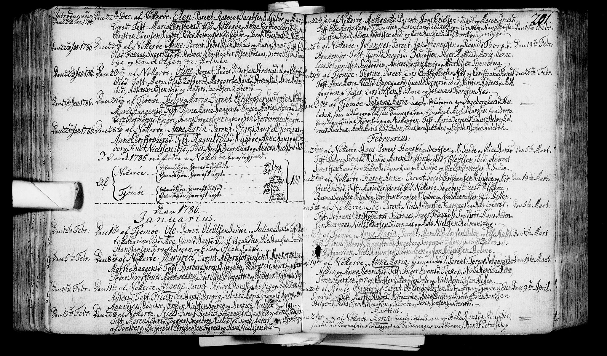 Nøtterøy kirkebøker, AV/SAKO-A-354/F/Fa/L0002: Parish register (official) no. I 2, 1738-1790, p. 201