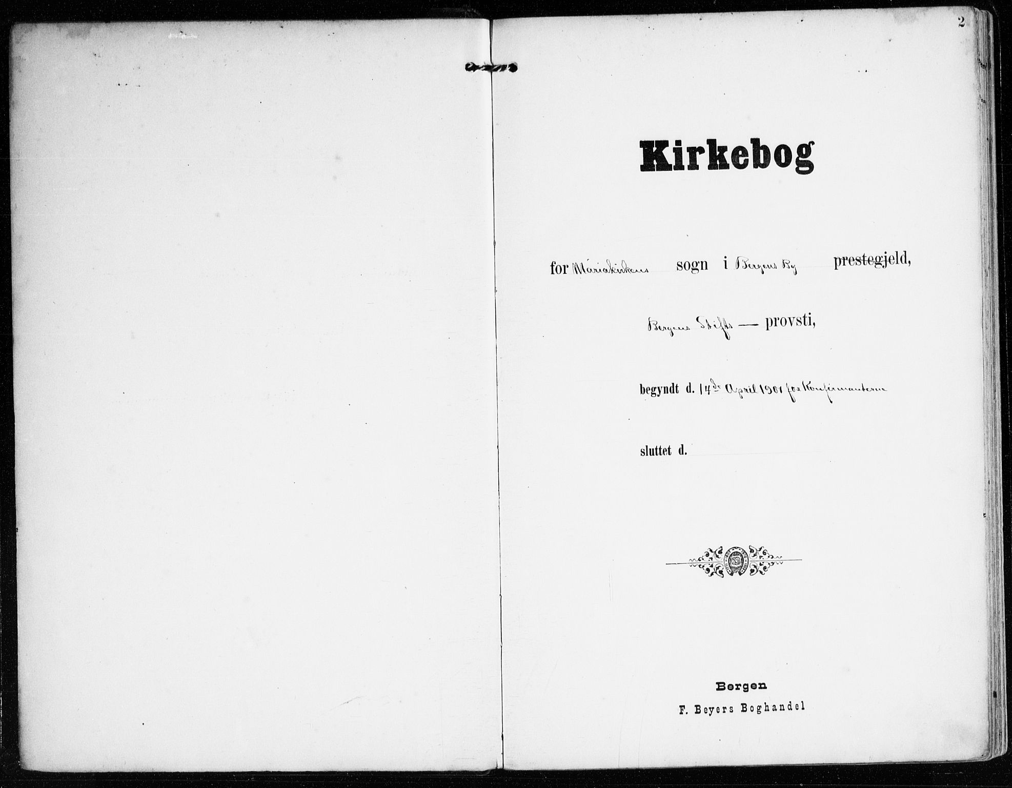 Mariakirken Sokneprestembete, AV/SAB-A-76901/H/Haa/L0014: Parish register (official) no. C 2, 1900-1916, p. 2