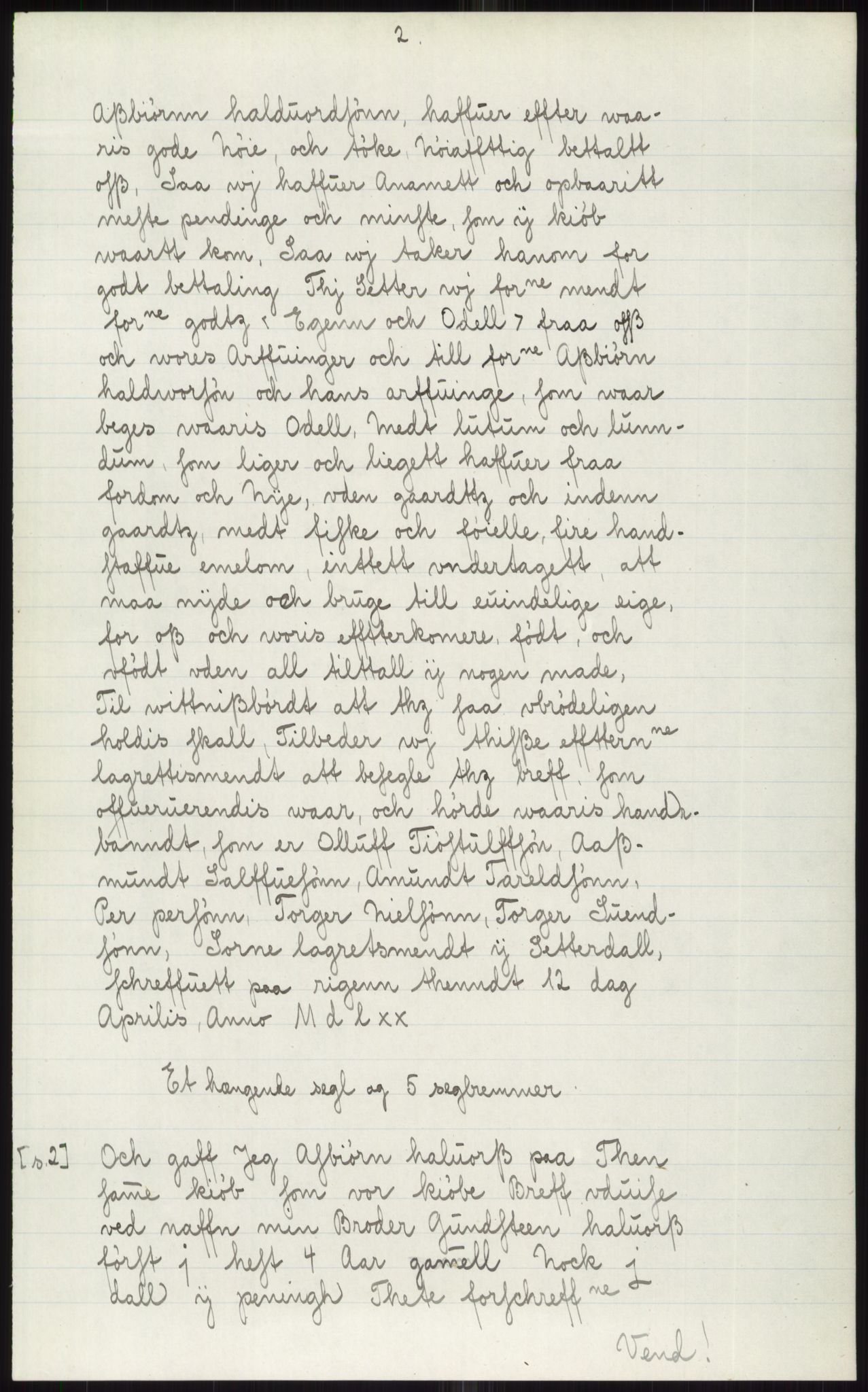 Samlinger til kildeutgivelse, Diplomavskriftsamlingen, AV/RA-EA-4053/H/Ha, p. 2504