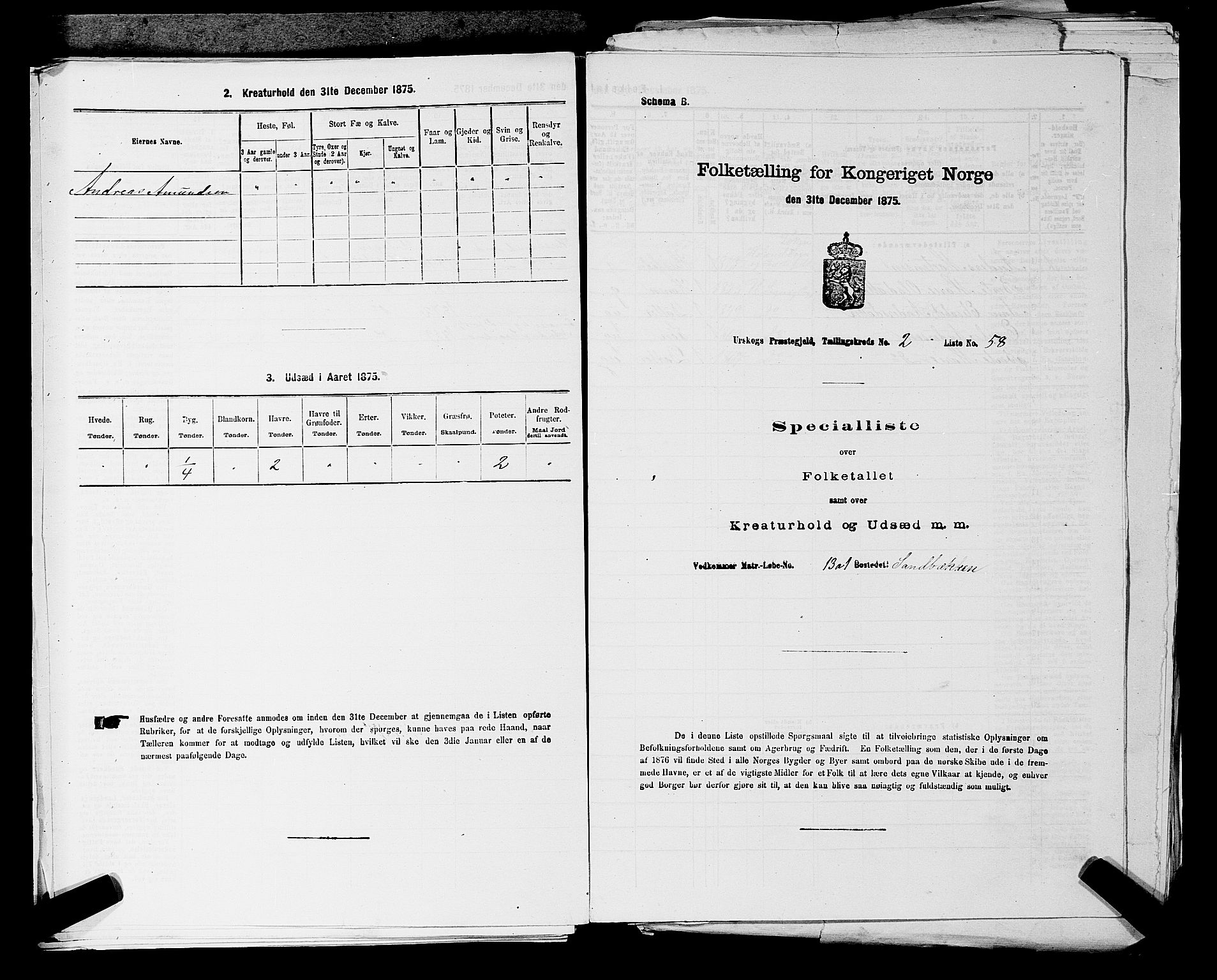 RA, 1875 census for 0224P Aurskog, 1875, p. 256