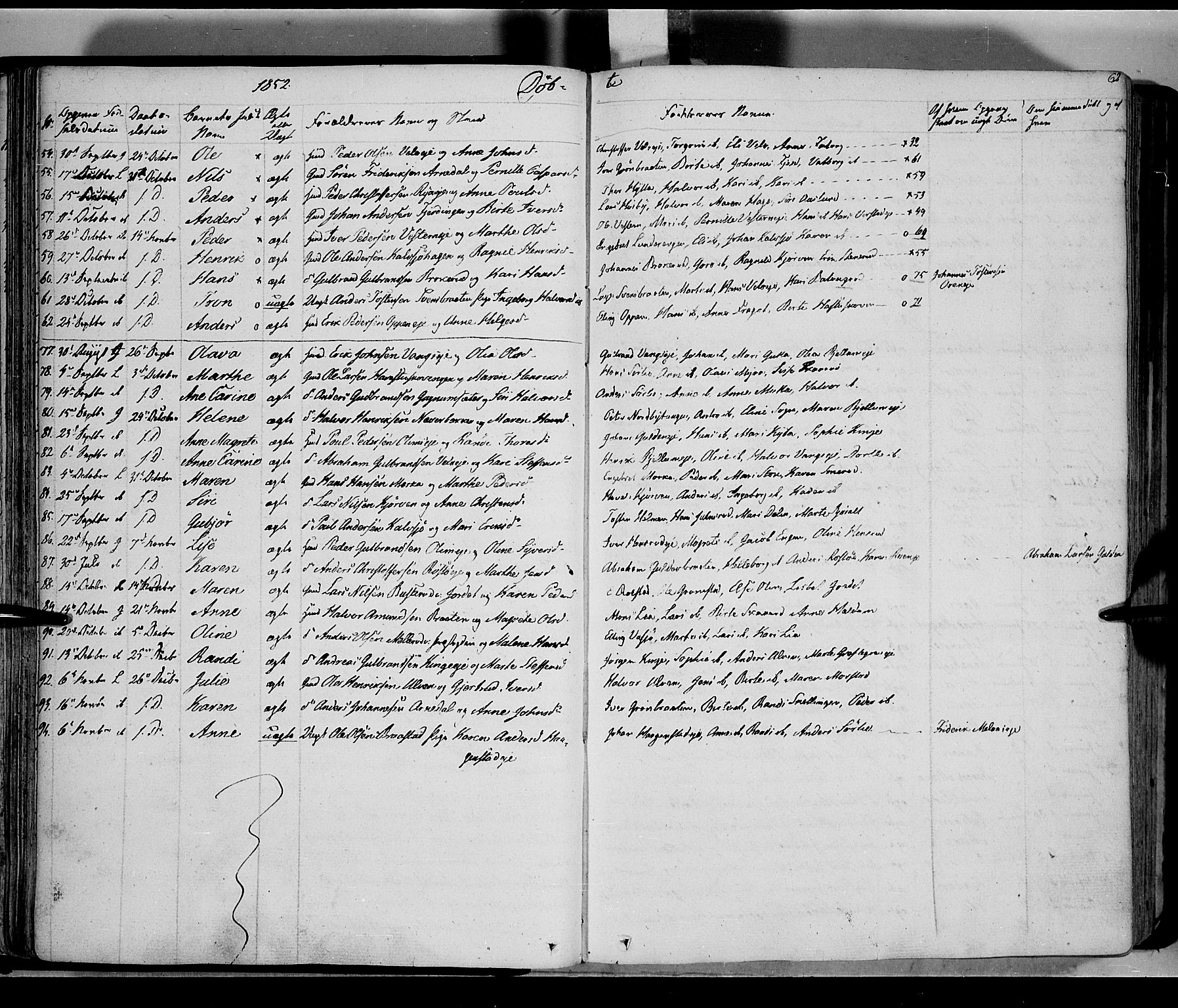 Jevnaker prestekontor, SAH/PREST-116/H/Ha/Haa/L0006: Parish register (official) no. 6, 1837-1857, p. 62
