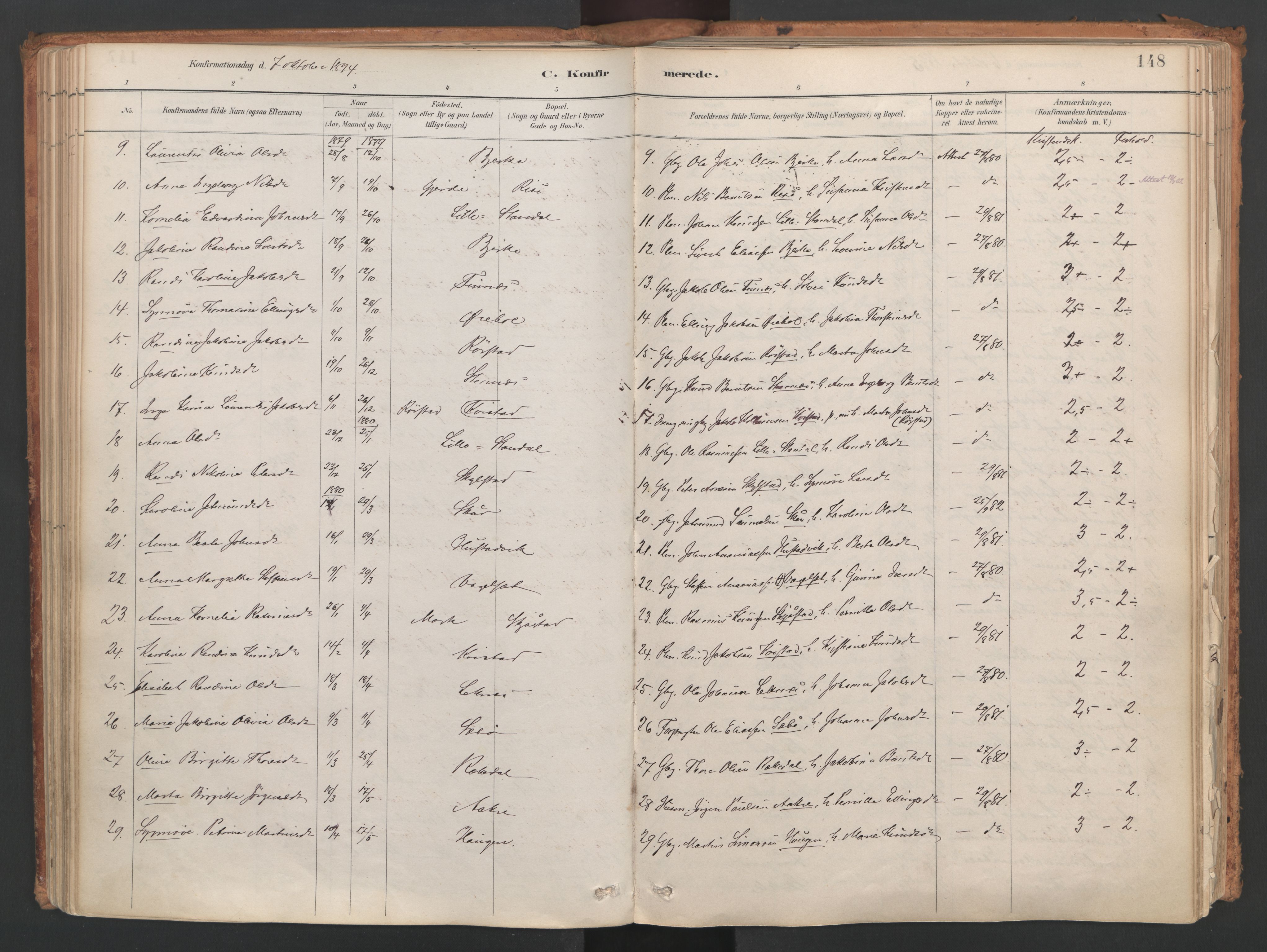 Ministerialprotokoller, klokkerbøker og fødselsregistre - Møre og Romsdal, AV/SAT-A-1454/515/L0211: Parish register (official) no. 515A07, 1886-1910, p. 148