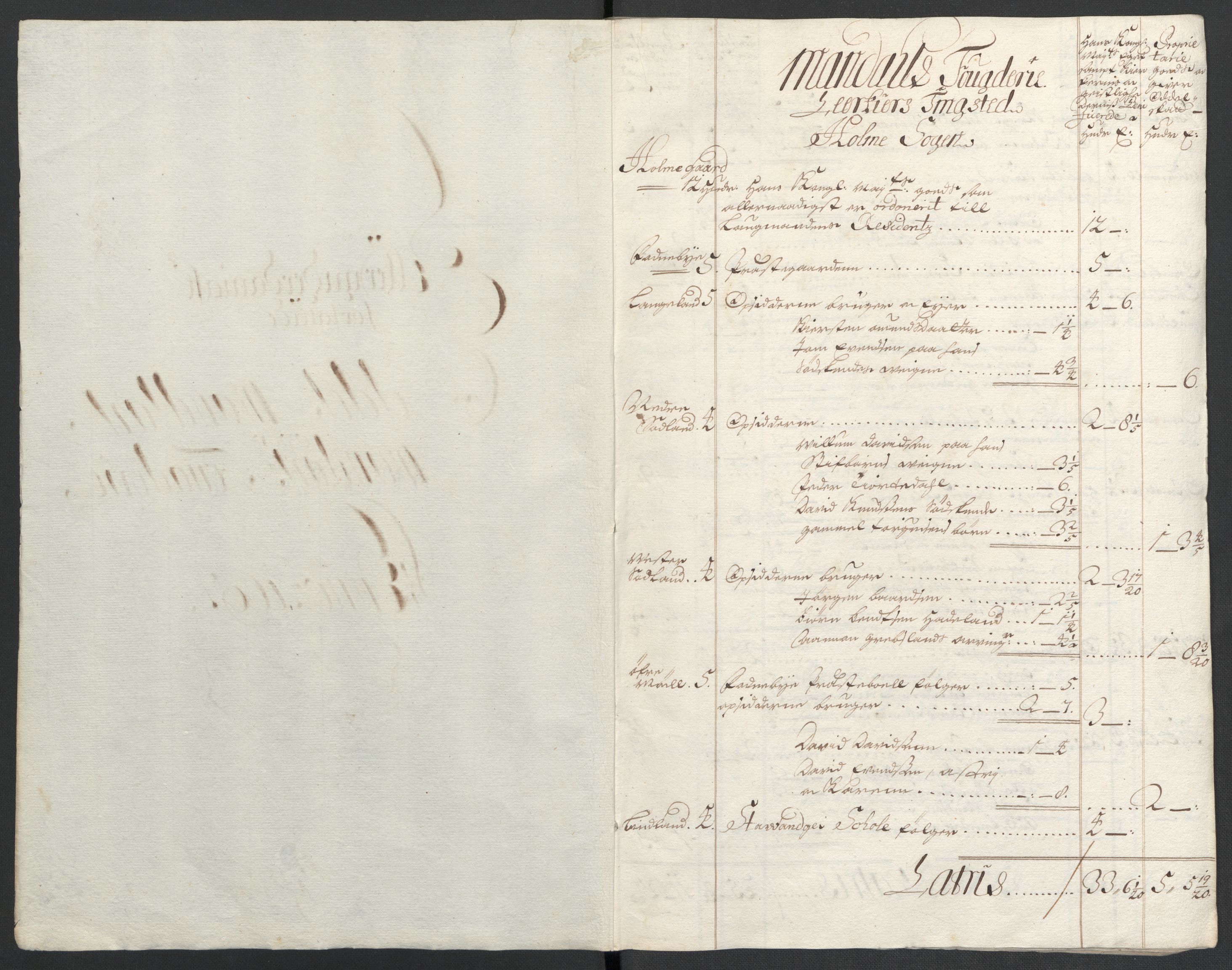 Rentekammeret inntil 1814, Reviderte regnskaper, Fogderegnskap, RA/EA-4092/R43/L2546: Fogderegnskap Lista og Mandal, 1696-1697, p. 266
