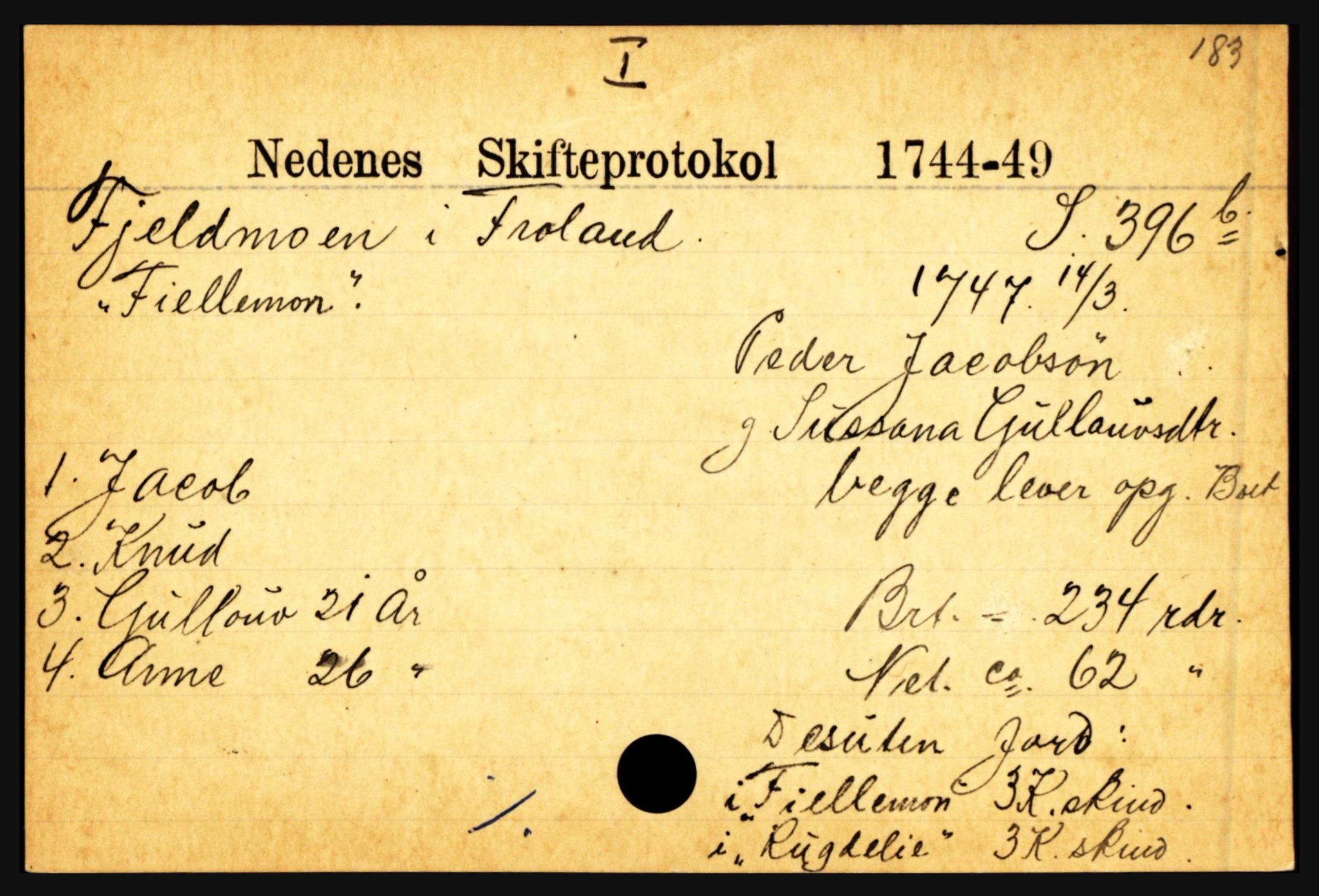 Nedenes sorenskriveri før 1824, SAK/1221-0007/H, p. 6831