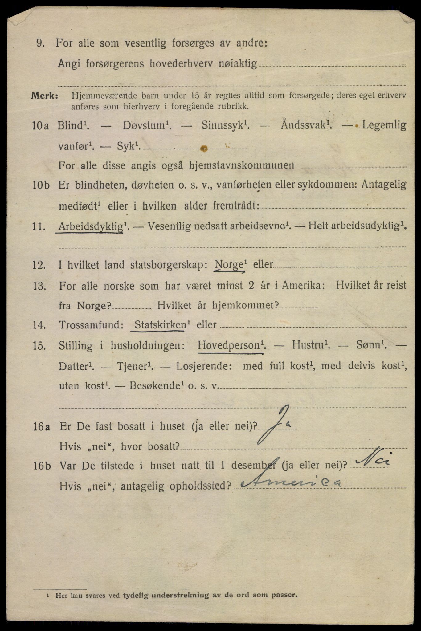 SAKO, 1920 census for Kragerø, 1920, p. 11050