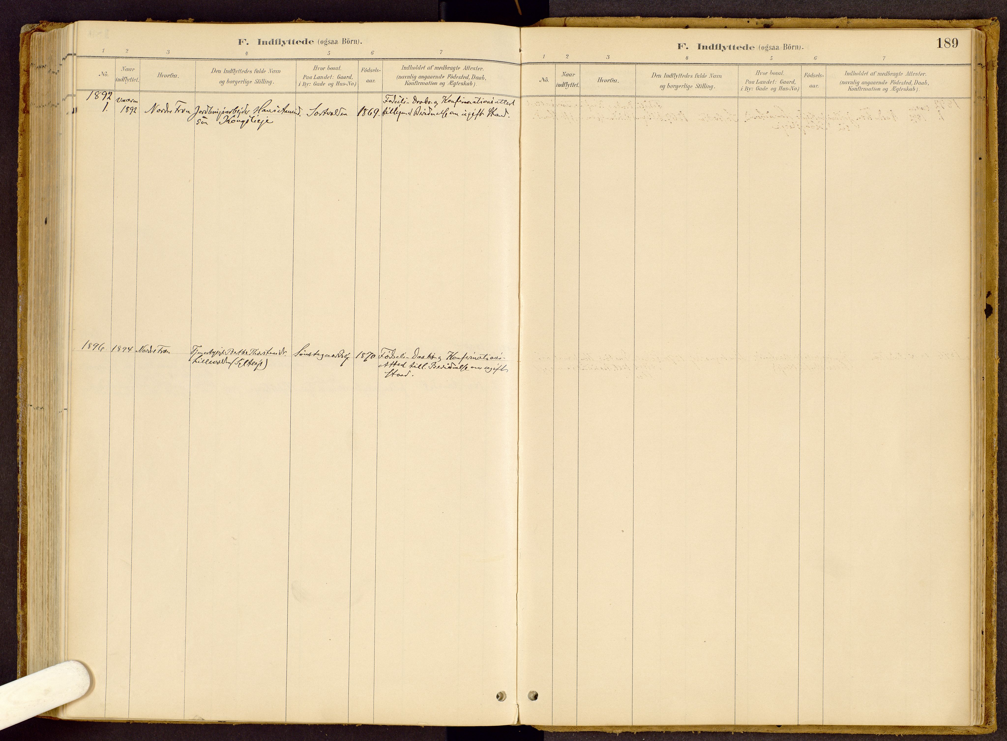 Vestre Gausdal prestekontor, SAH/PREST-094/H/Ha/Haa/L0002: Parish register (official) no. 2, 1887-1918, p. 189