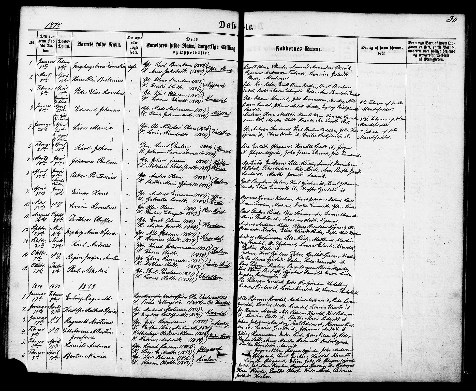 Ministerialprotokoller, klokkerbøker og fødselsregistre - Møre og Romsdal, SAT/A-1454/504/L0055: Parish register (official) no. 504A02, 1861-1884, p. 30