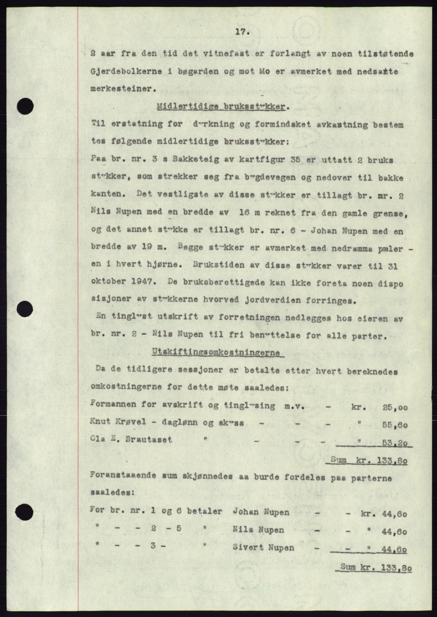 Søre Sunnmøre sorenskriveri, AV/SAT-A-4122/1/2/2C/L0077: Mortgage book no. 3A, 1945-1946, Diary no: : 765/1945