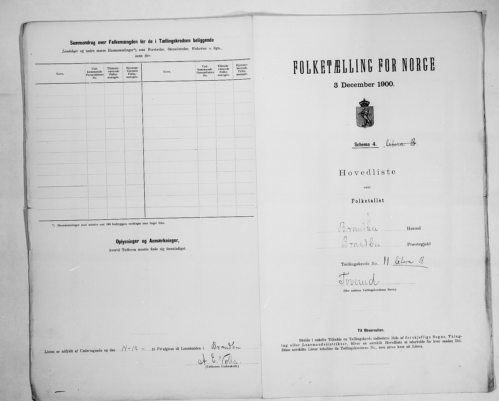 SAH, 1900 census for Brandbu, 1900, p. 46