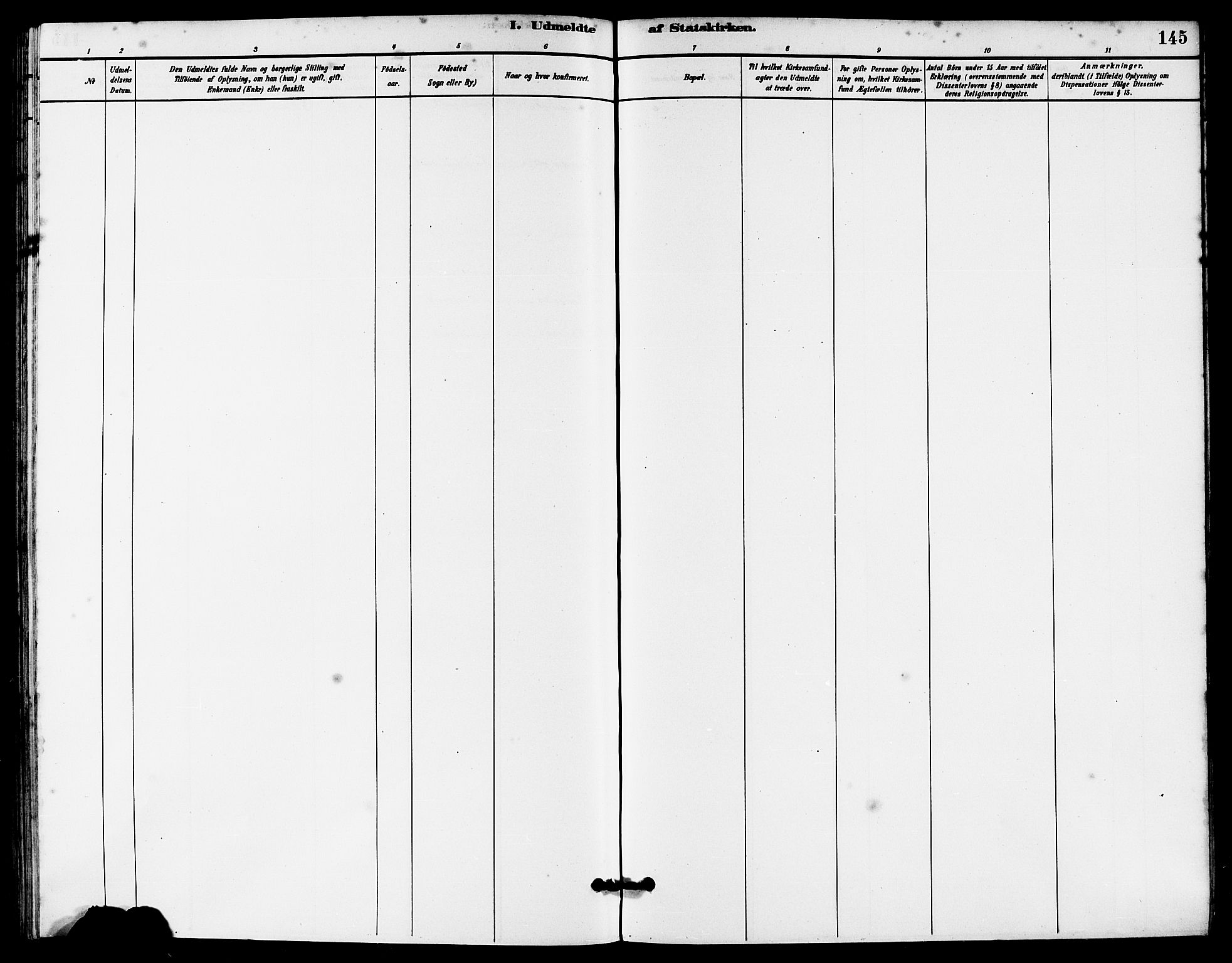 Håland sokneprestkontor, AV/SAST-A-101802/001/30BA/L0010: Parish register (official) no. A 9, 1883-1888, p. 145