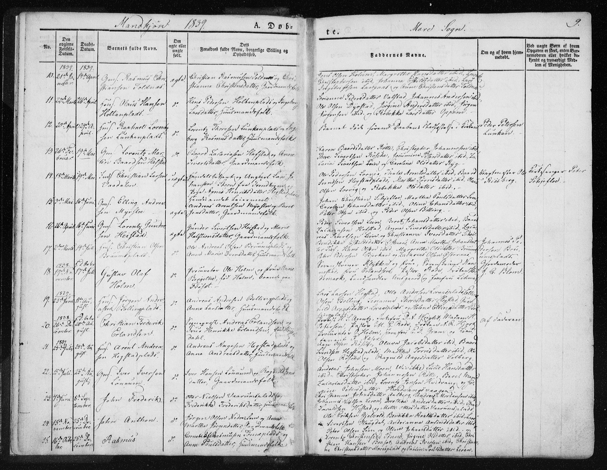 Ministerialprotokoller, klokkerbøker og fødselsregistre - Nord-Trøndelag, SAT/A-1458/735/L0339: Parish register (official) no. 735A06 /1, 1836-1848, p. 9