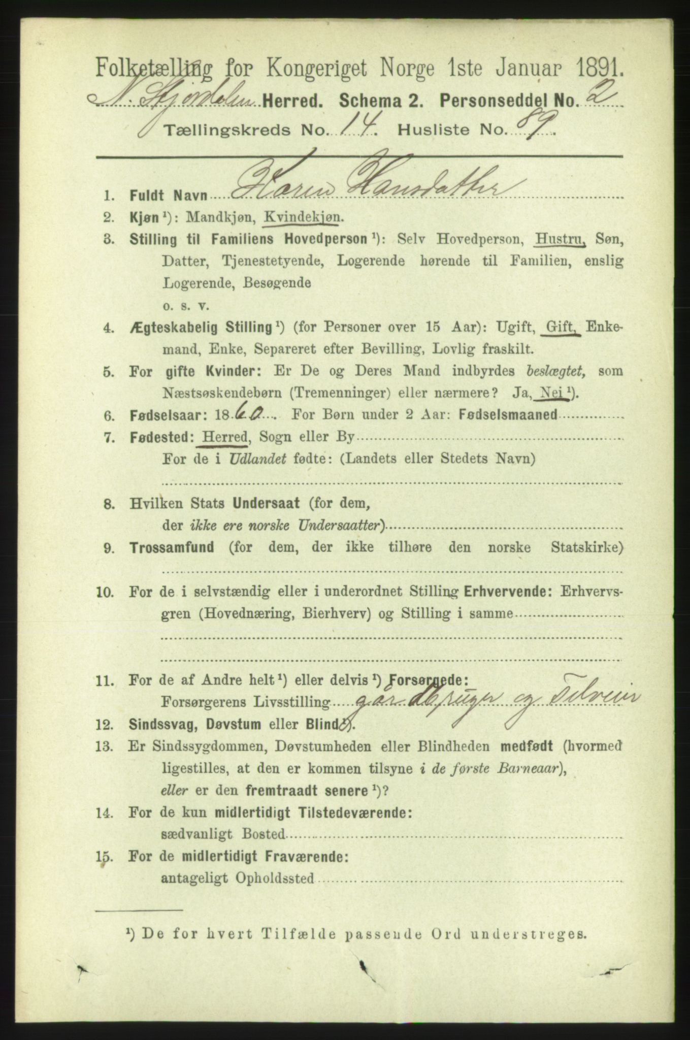 RA, 1891 census for 1714 Nedre Stjørdal, 1891, p. 7002