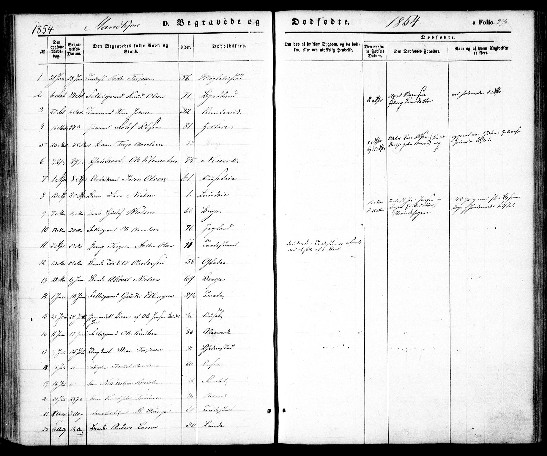 Holt sokneprestkontor, AV/SAK-1111-0021/F/Fa/L0008: Parish register (official) no. A 8, 1849-1860, p. 296