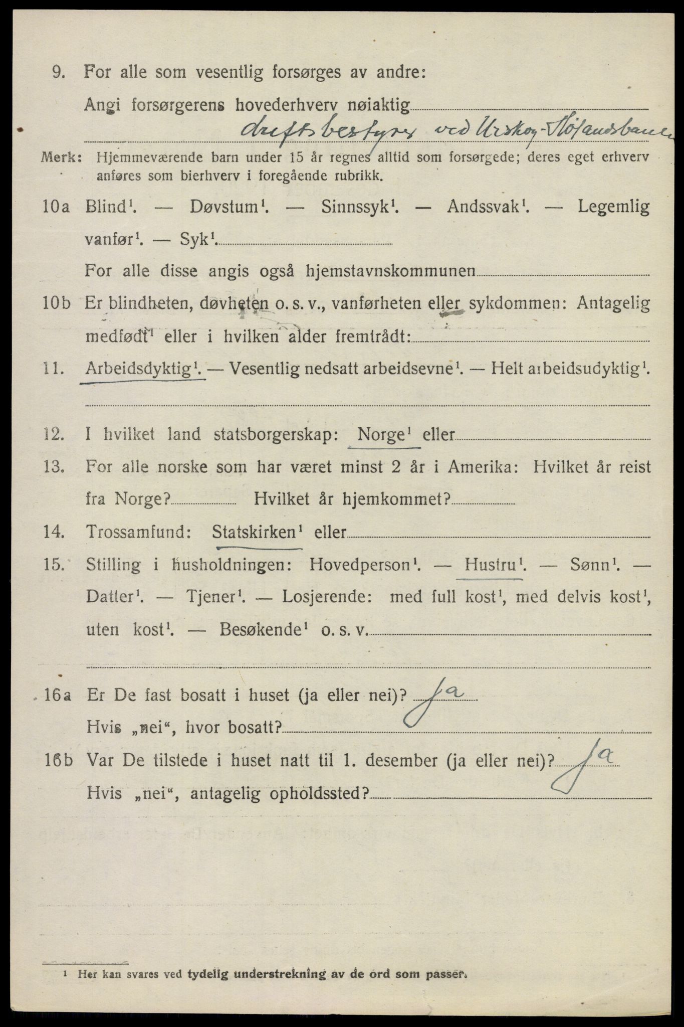 SAO, 1920 census for Høland, 1920, p. 3696