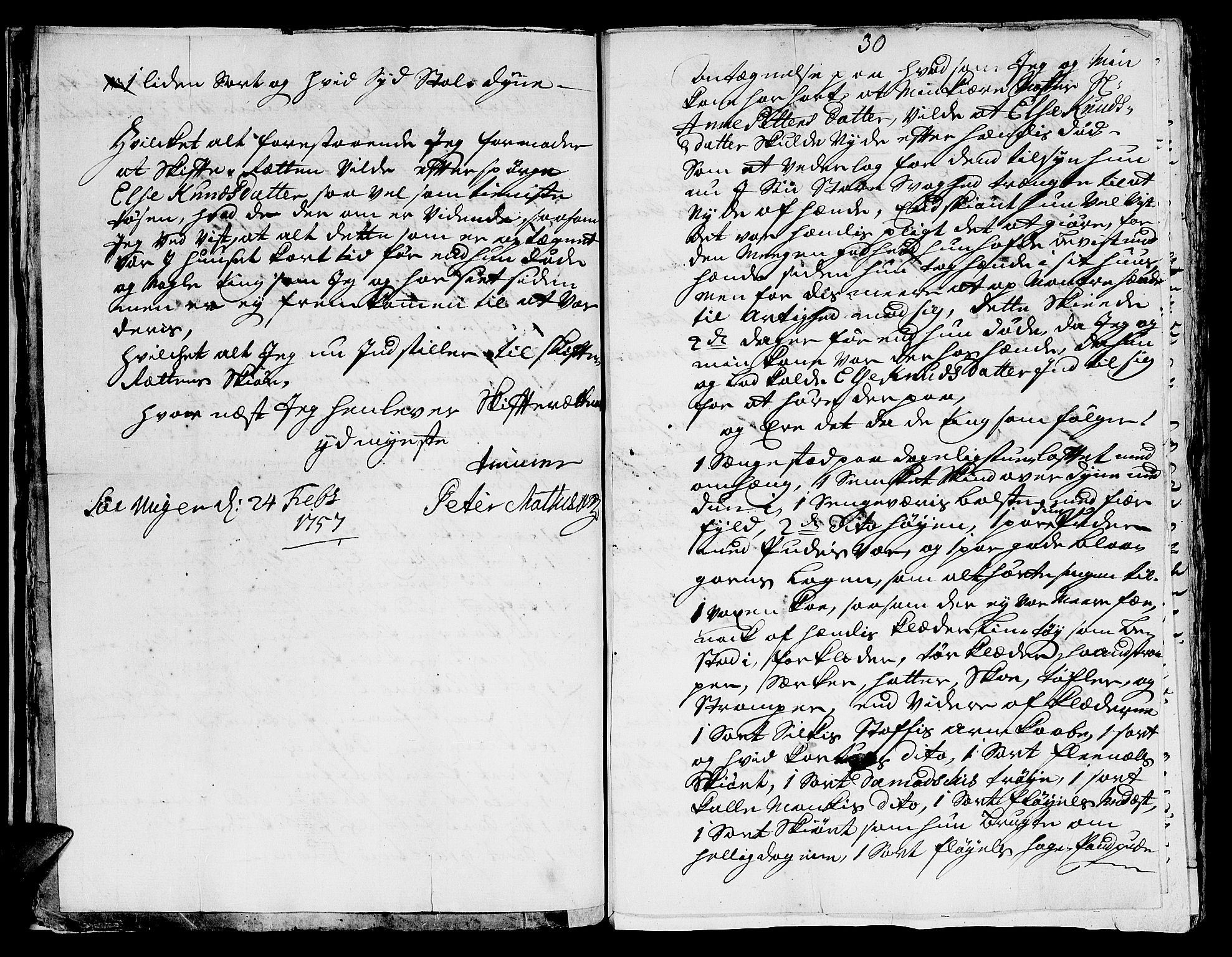 Helgeland sorenskriveri, AV/SAT-A-0004/3/3A/L0041: Konseptprotokoll 26, 1758, p. 29b-30a