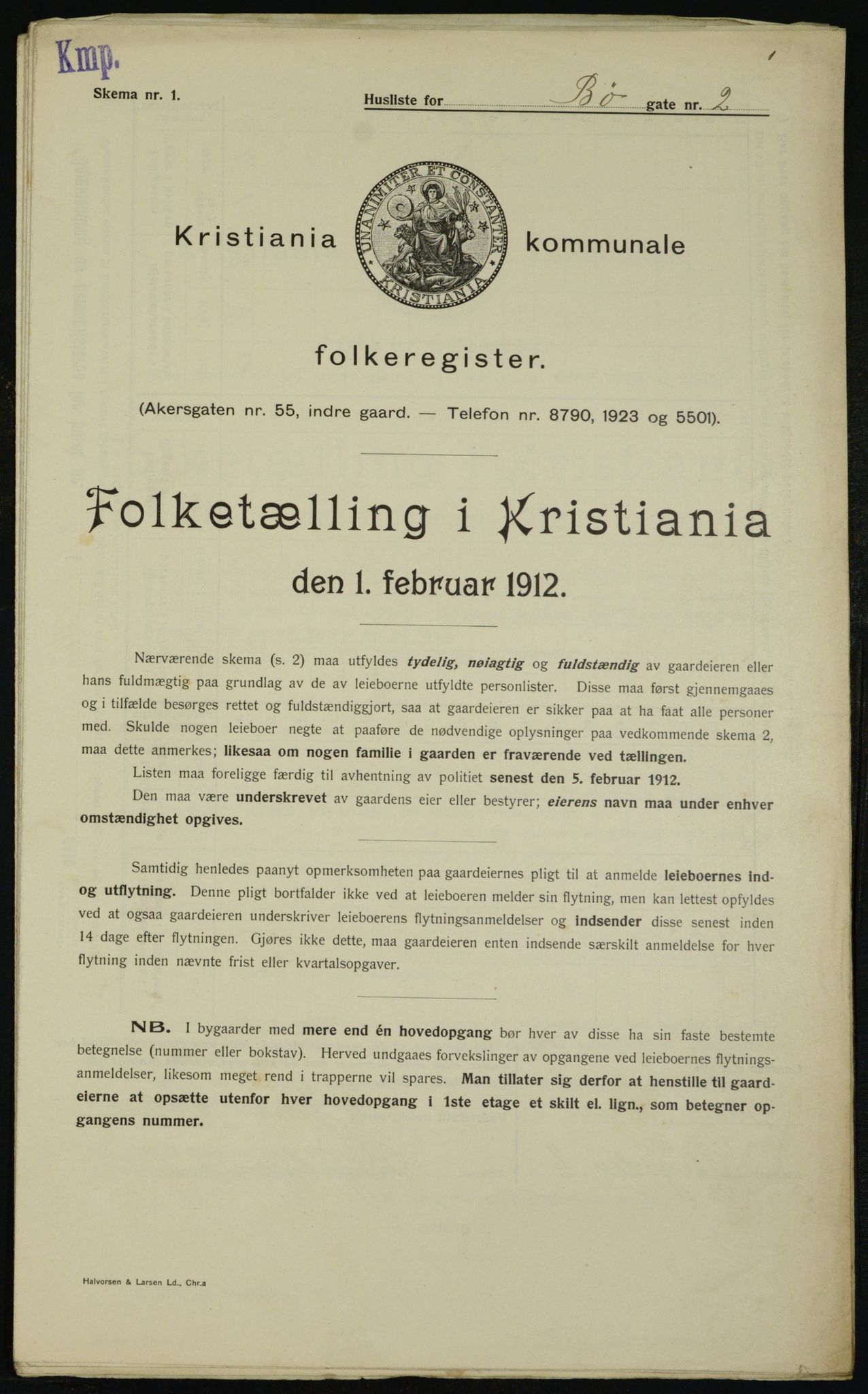 OBA, Municipal Census 1912 for Kristiania, 1912, p. 10992