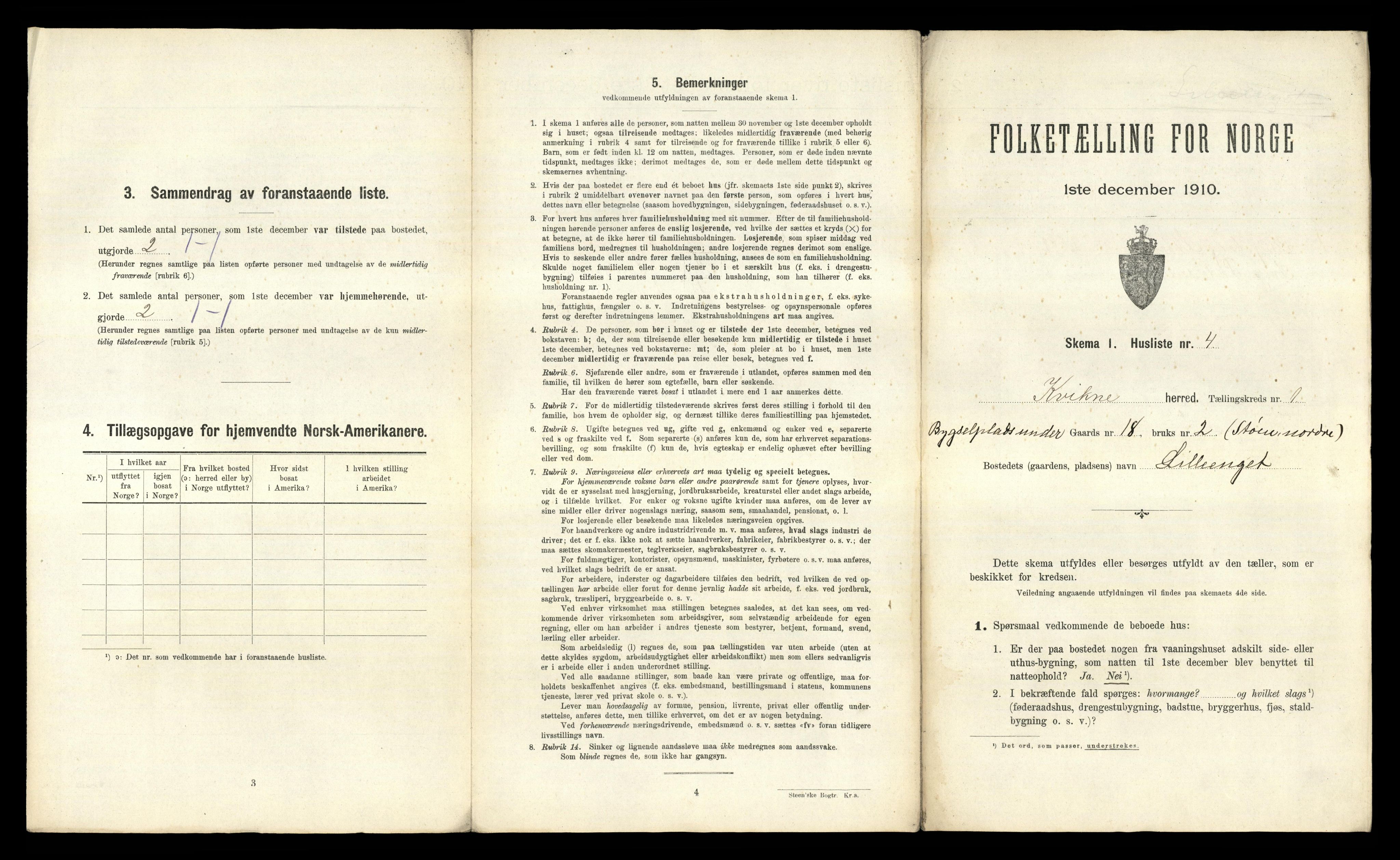 RA, 1910 census for Kvikne, 1910, p. 33