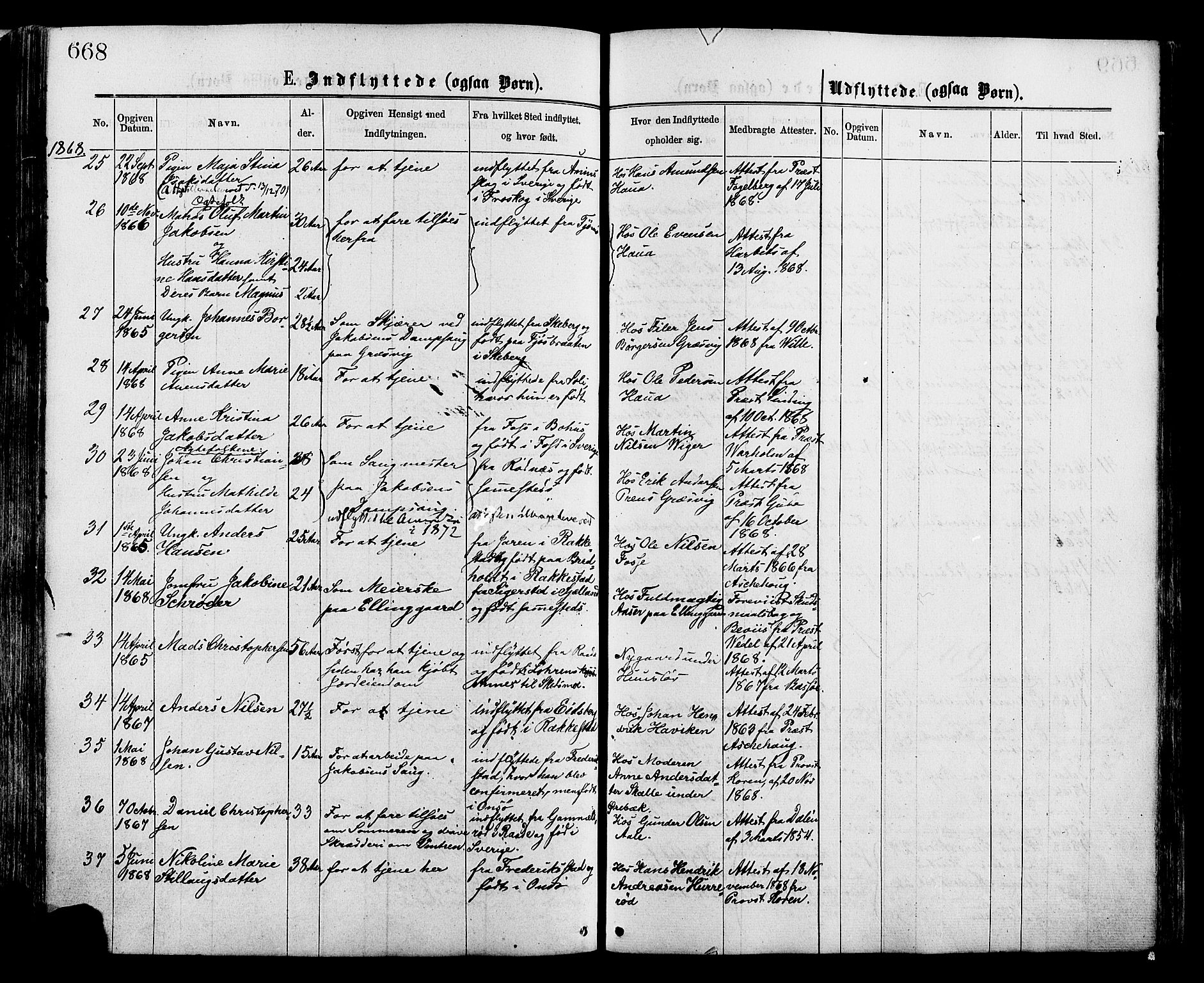 Onsøy prestekontor Kirkebøker, AV/SAO-A-10914/F/Fa/L0004: Parish register (official) no. I 4, 1861-1877, p. 668