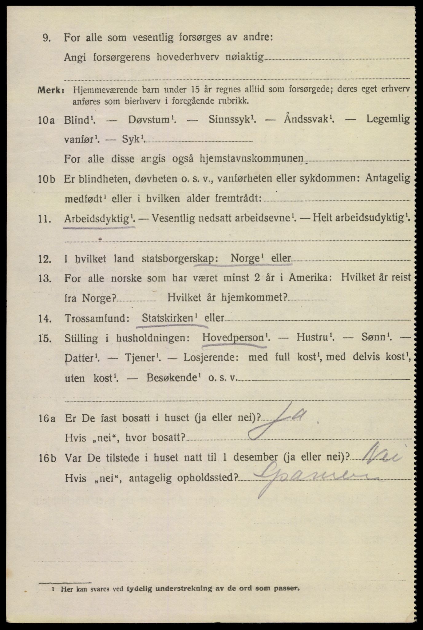SAKO, 1920 census for Kragerø, 1920, p. 7302