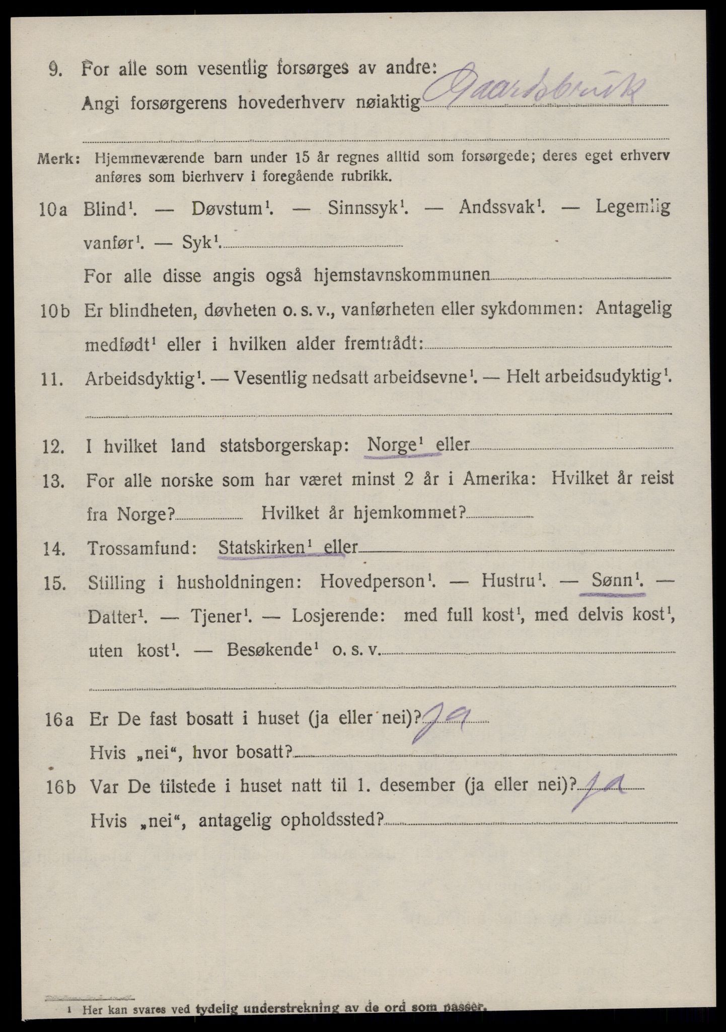 SAT, 1920 census for Fræna, 1920, p. 3538