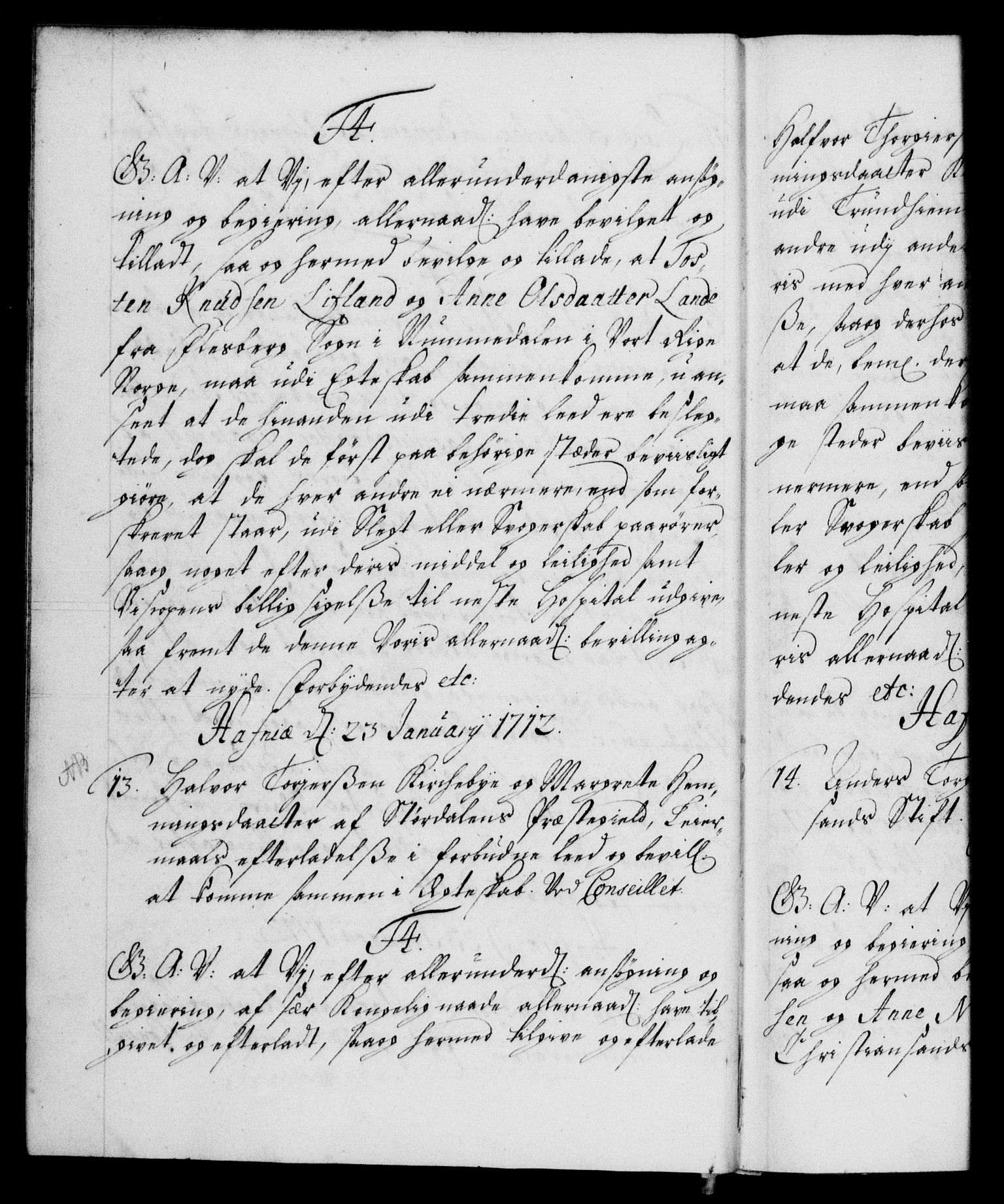 Danske Kanselli 1572-1799, AV/RA-EA-3023/F/Fc/Fca/Fcaa/L0021: Norske registre, 1712-1715, p. 7b