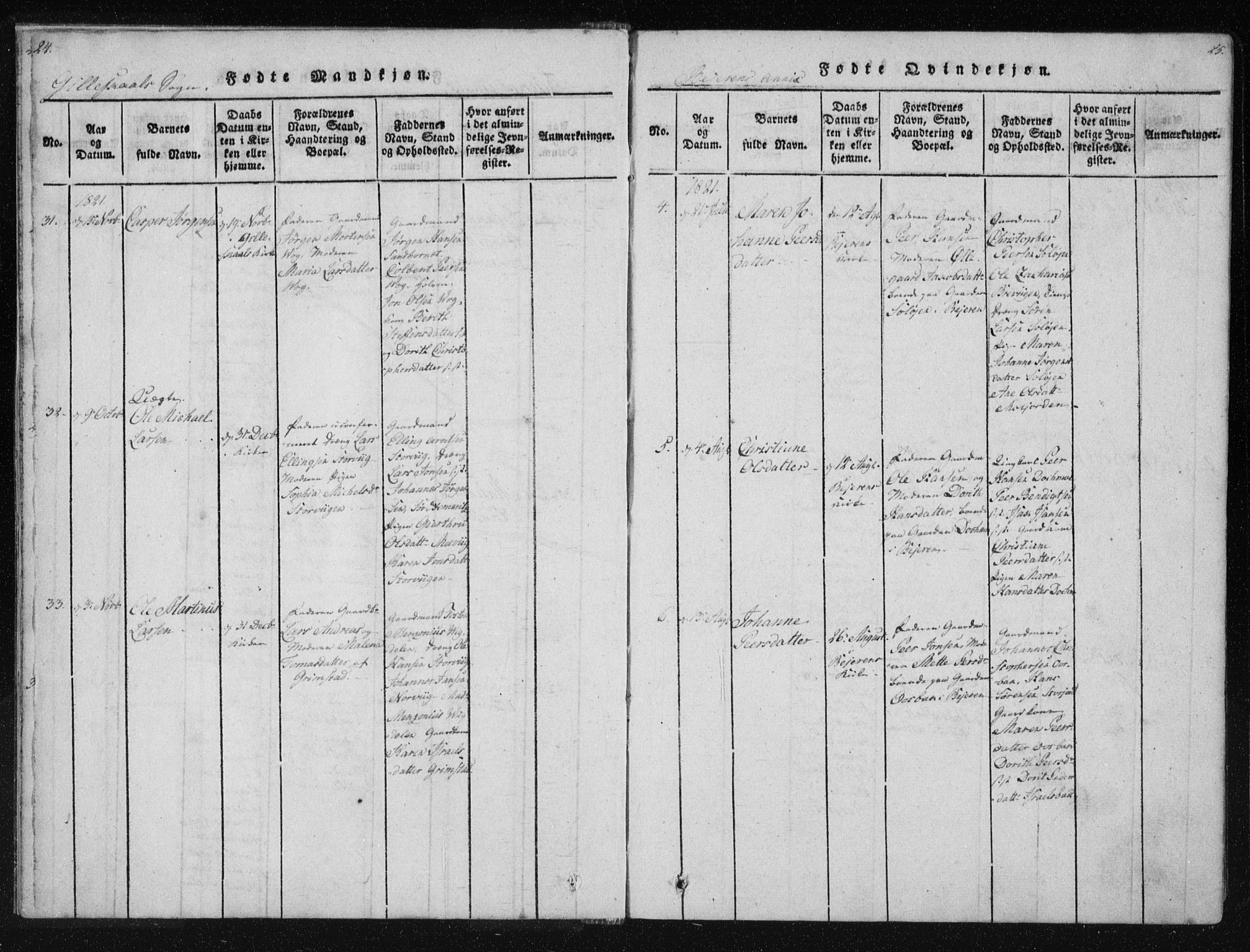 Ministerialprotokoller, klokkerbøker og fødselsregistre - Nordland, SAT/A-1459/805/L0096: Parish register (official) no. 805A03, 1820-1837, p. 24-25