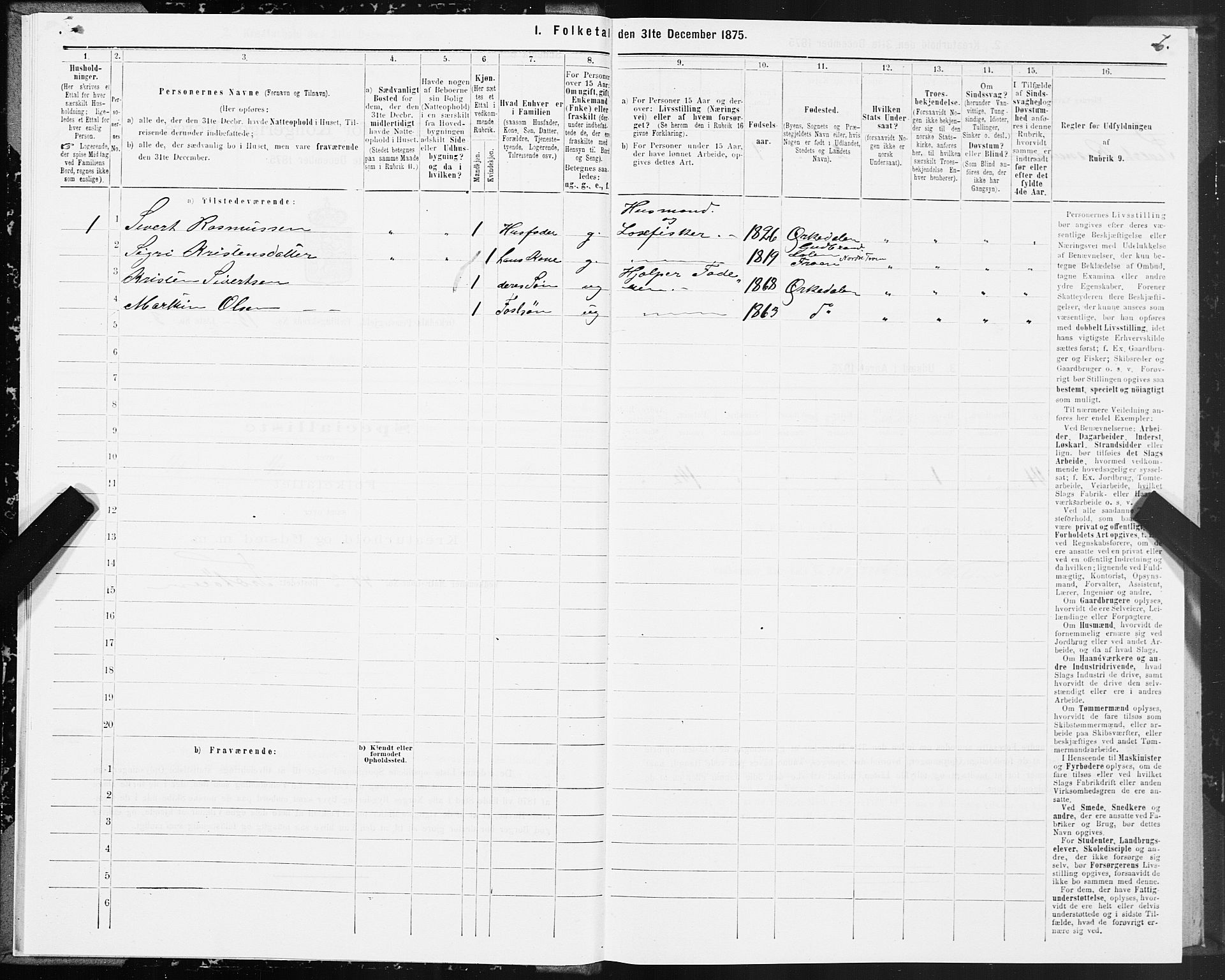 SAT, 1875 census for 1638P Orkdal, 1875, p. 8006