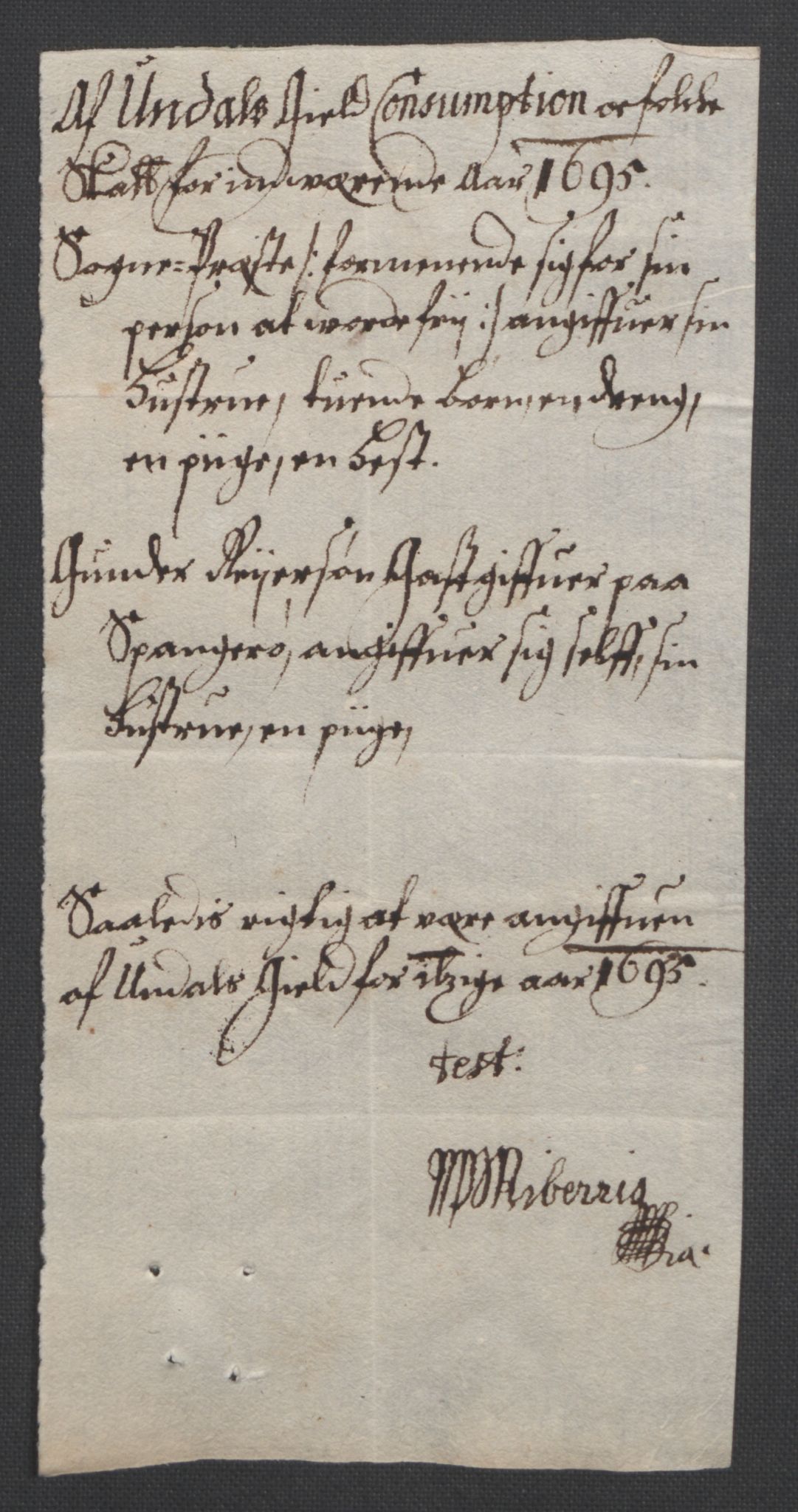 Rentekammeret inntil 1814, Reviderte regnskaper, Fogderegnskap, AV/RA-EA-4092/R43/L2545: Fogderegnskap Lista og Mandal, 1694-1695, p. 241