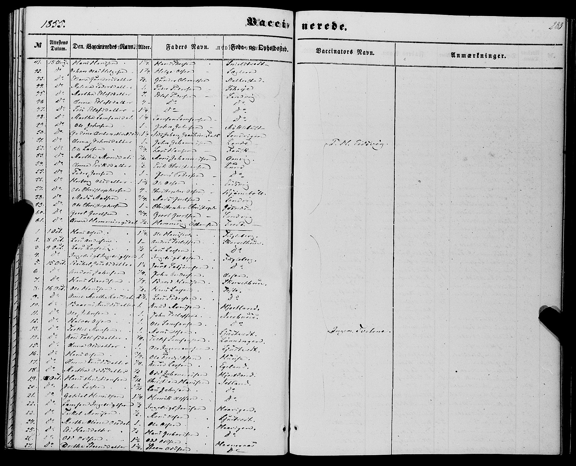 Kvinnherad sokneprestembete, AV/SAB-A-76401/H/Haa: Parish register (official) no. A 8, 1854-1872, p. 283