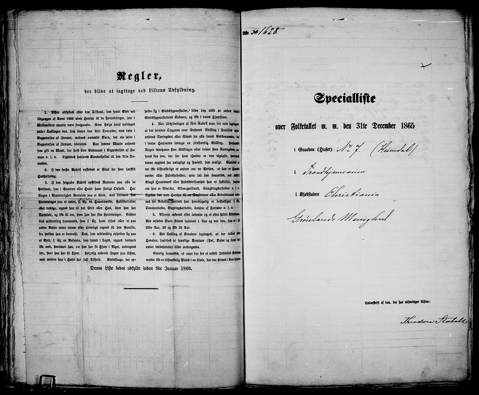 RA, 1865 census for Kristiania, 1865, p. 3694