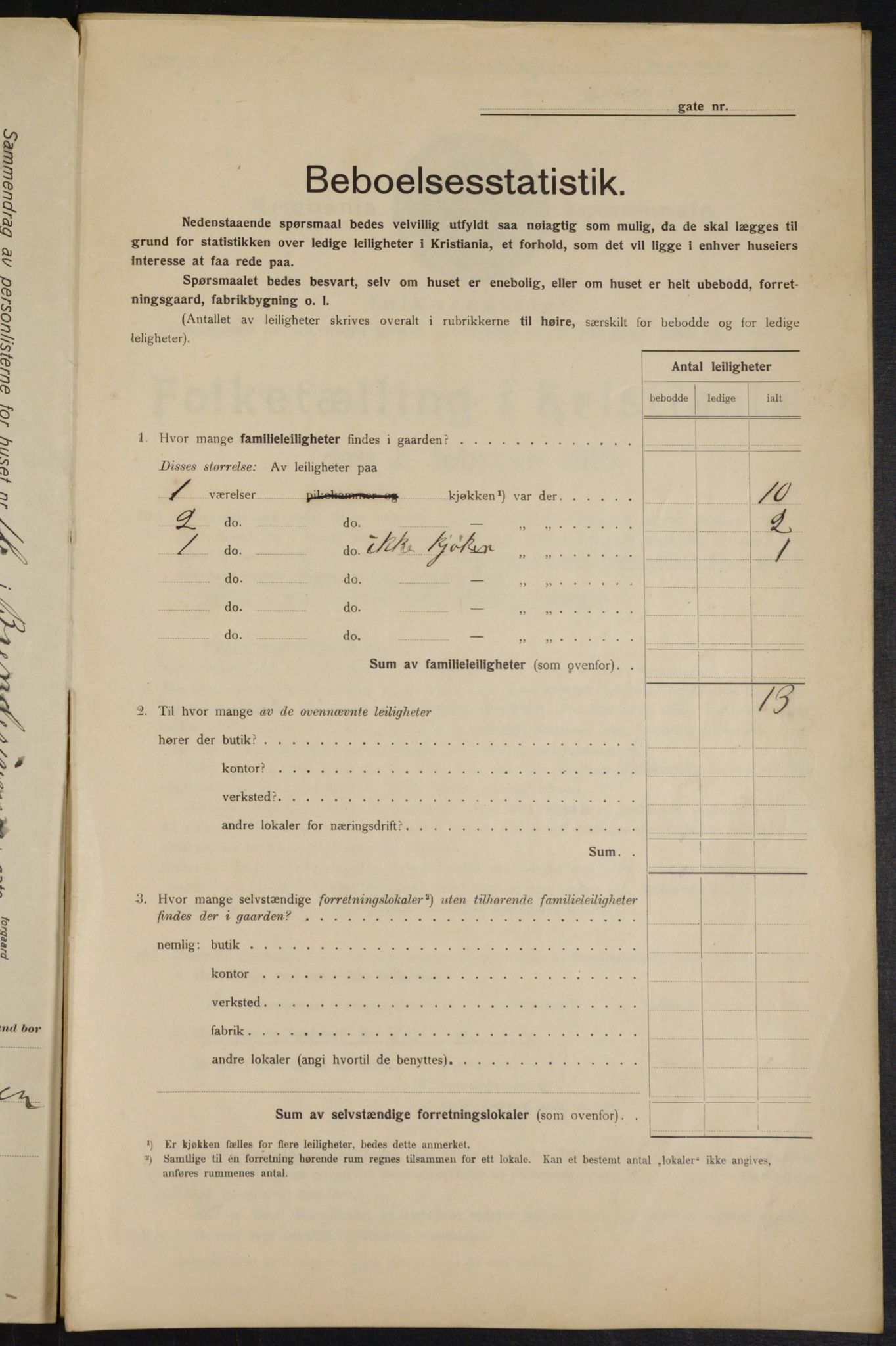 OBA, Municipal Census 1915 for Kristiania, 1915, p. 8580