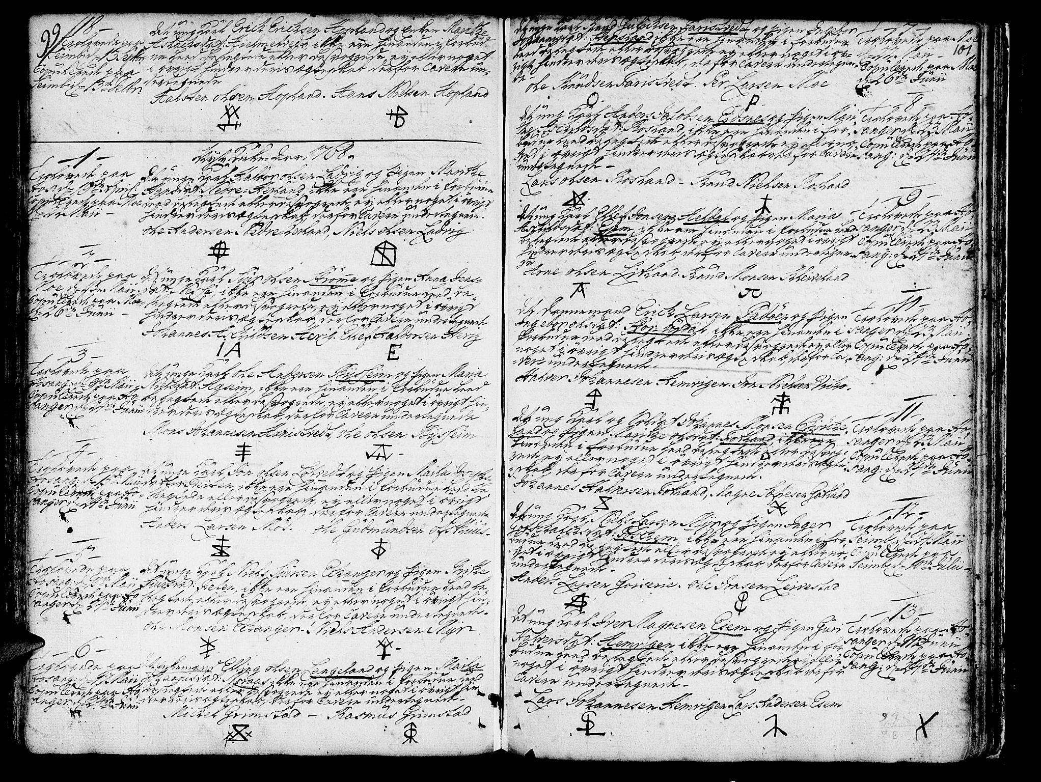 Hosanger sokneprestembete, SAB/A-75801/H/Haa: Parish register (official) no. A 2 /1, 1766-1793, p. 101