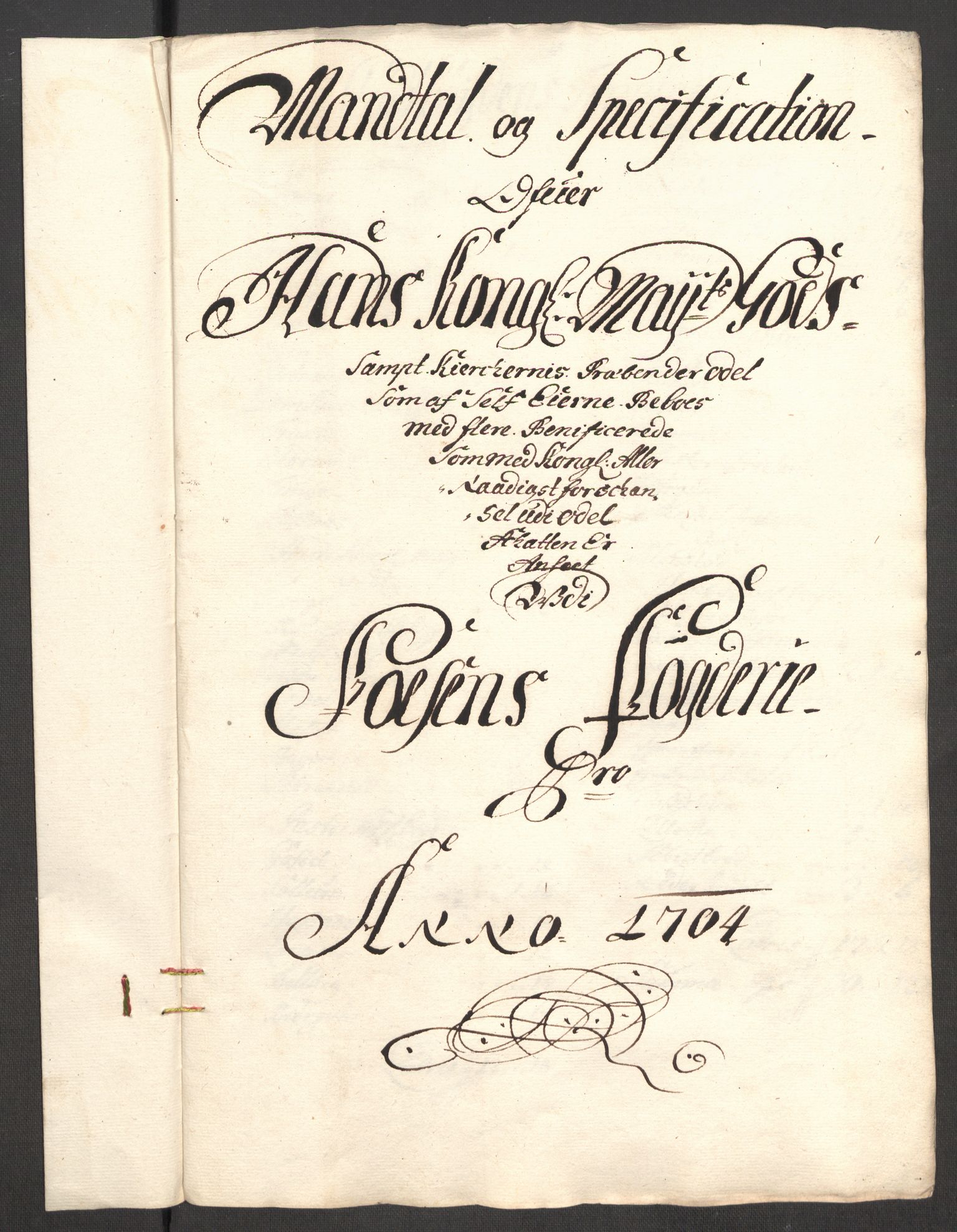 Rentekammeret inntil 1814, Reviderte regnskaper, Fogderegnskap, RA/EA-4092/R57/L3856: Fogderegnskap Fosen, 1704-1705, p. 187