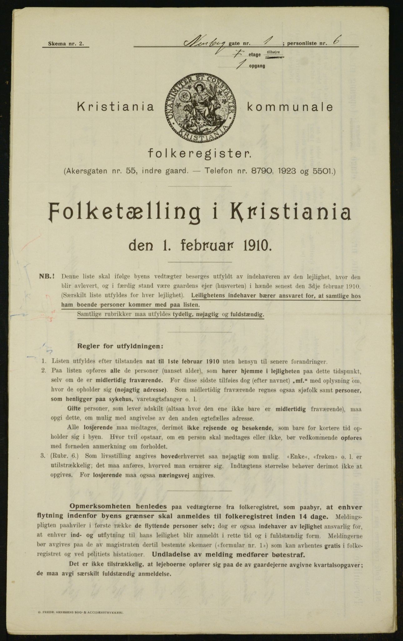 OBA, Municipal Census 1910 for Kristiania, 1910, p. 67331