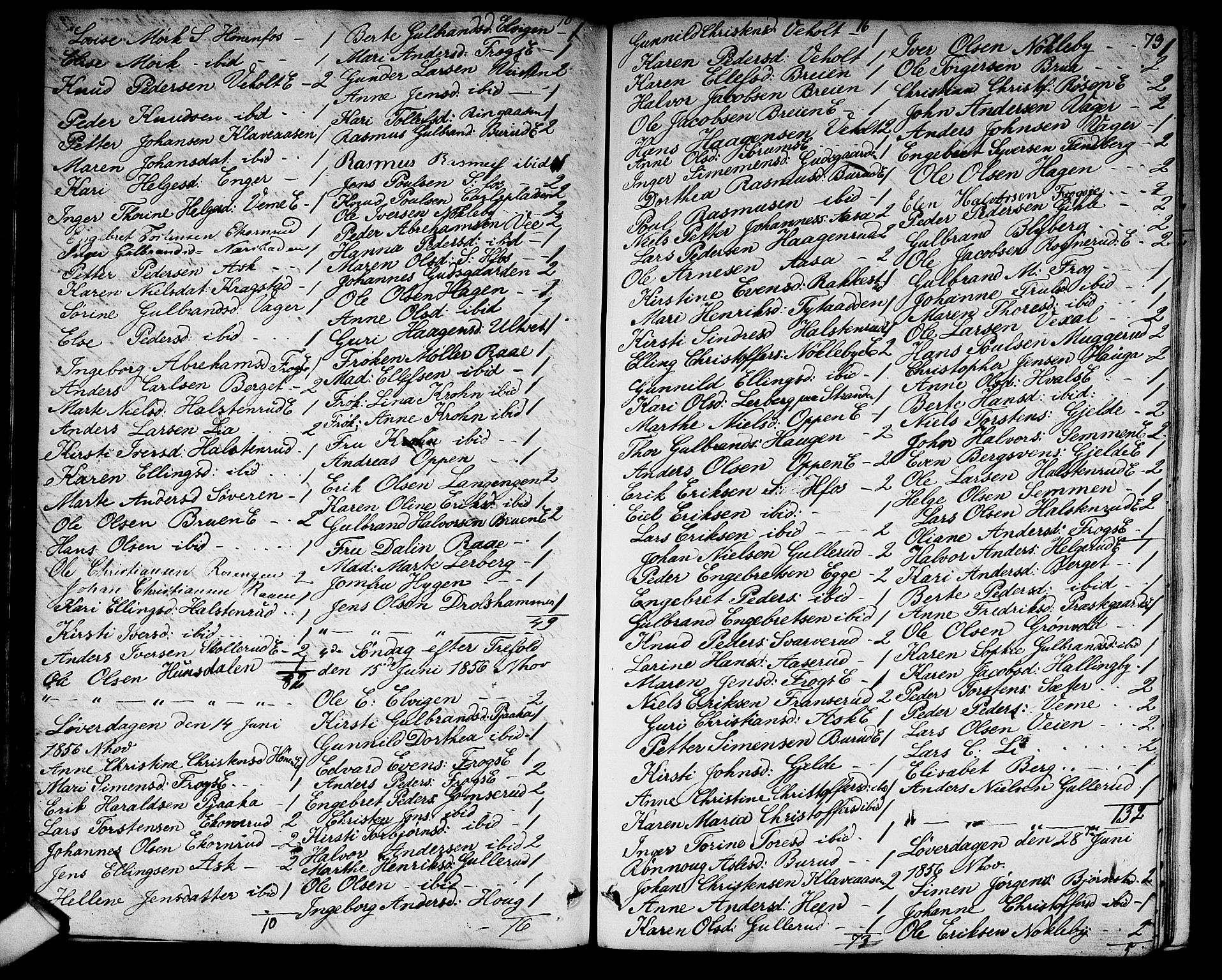Norderhov kirkebøker, AV/SAKO-A-237/G/Ga/L0006: Parish register (copy) no. I 6, 1849-1876, p. 73