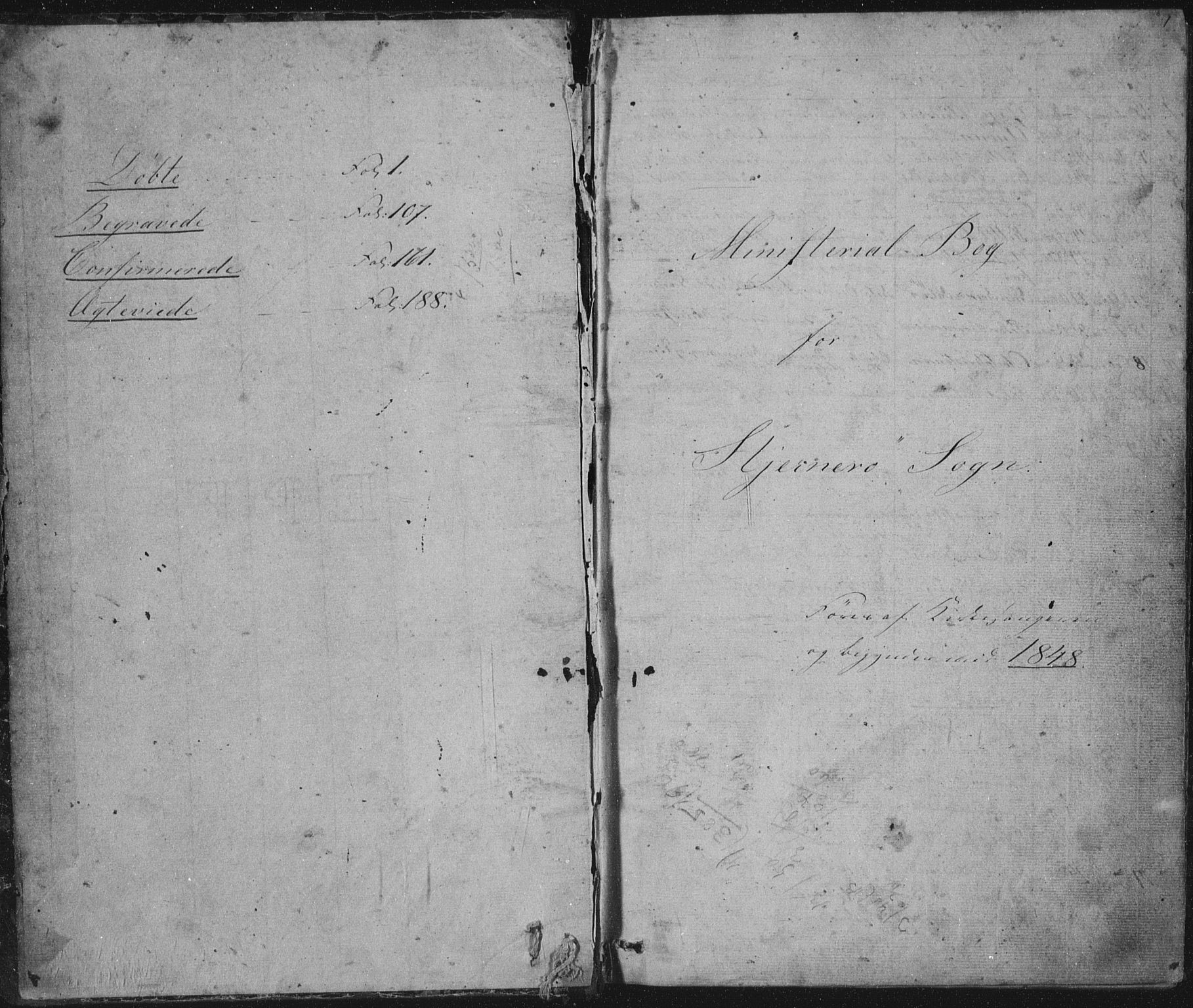 Nedstrand sokneprestkontor, SAST/A-101841/01/V: Parish register (copy) no. B 2, 1848-1933, p. 1