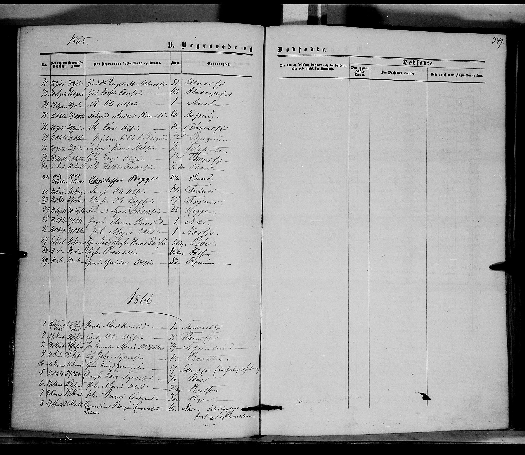 Nord-Aurdal prestekontor, SAH/PREST-132/H/Ha/Haa/L0008: Parish register (official) no. 8, 1863-1875, p. 349