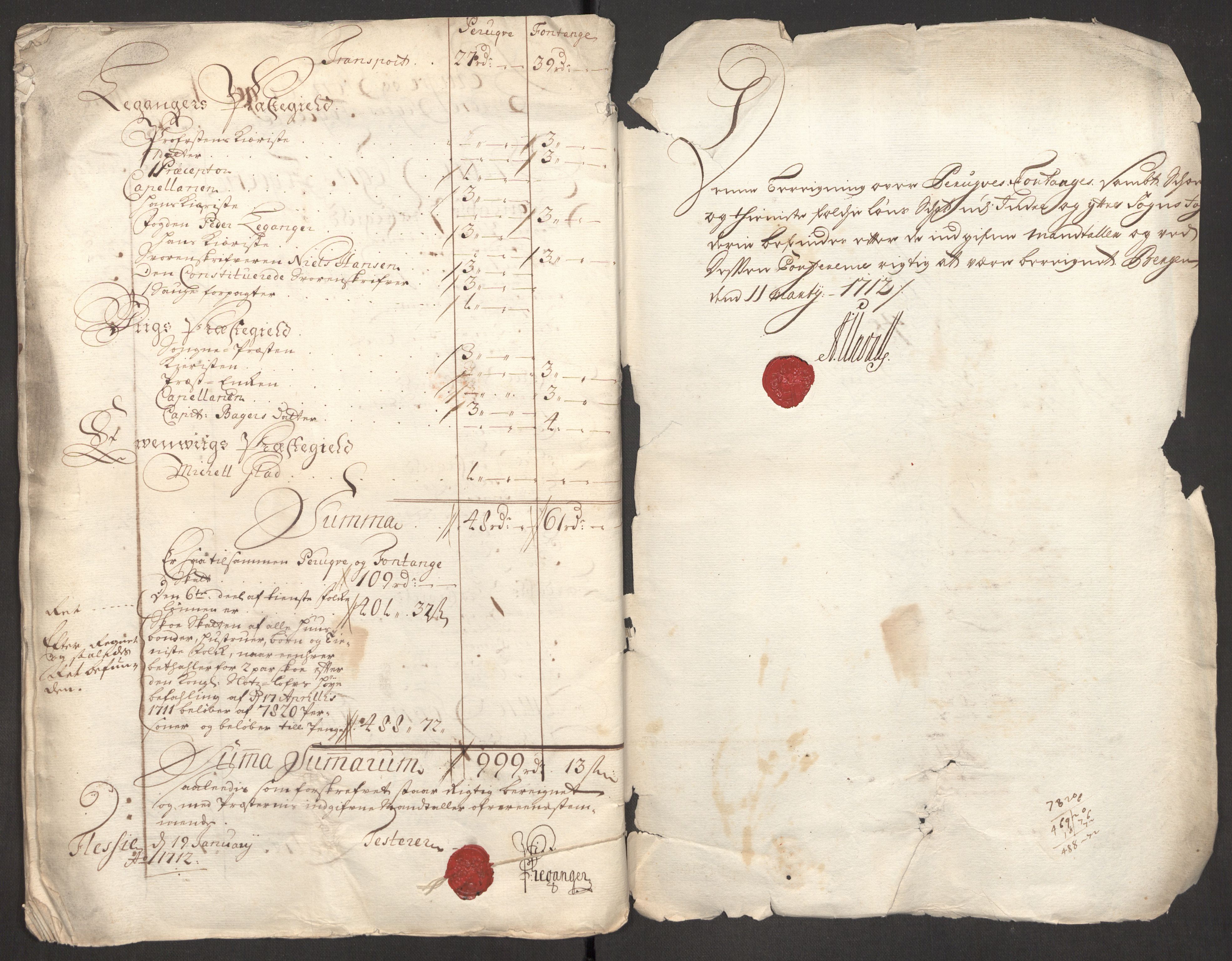 Rentekammeret inntil 1814, Reviderte regnskaper, Fogderegnskap, RA/EA-4092/R52/L3317: Fogderegnskap Sogn, 1711, p. 287