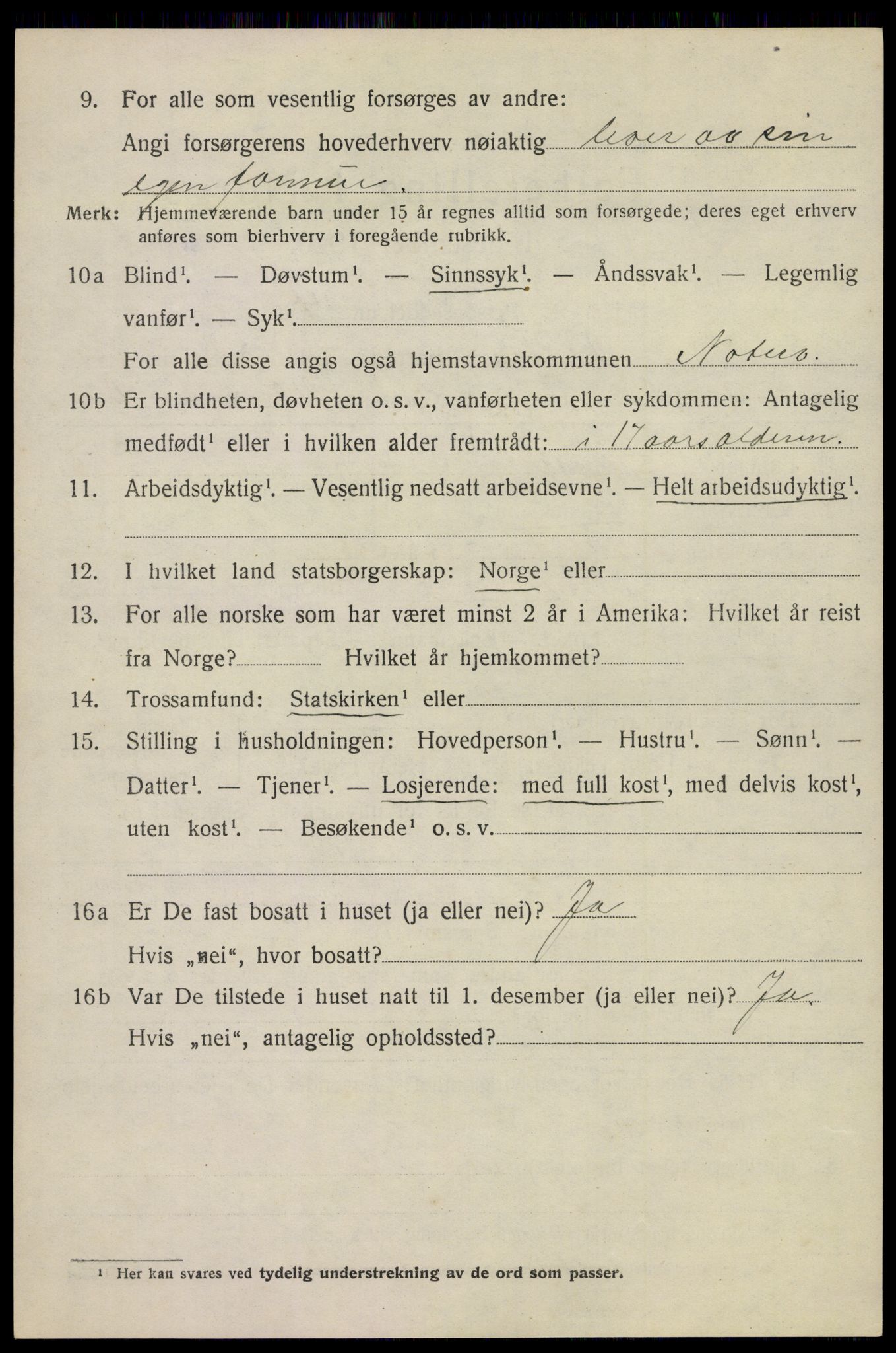 SAKO, 1920 census for Nøtterøy, 1920, p. 15206