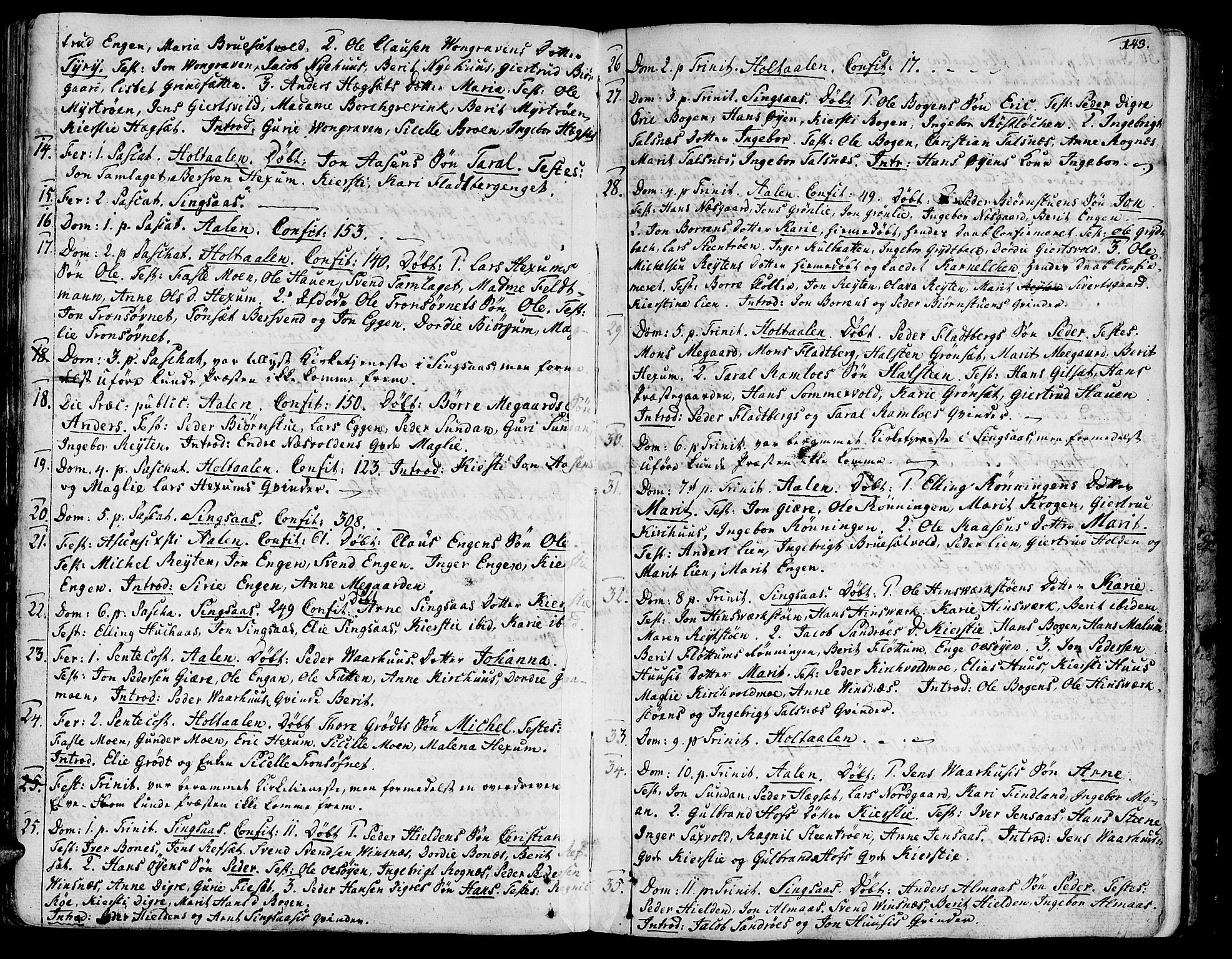 Ministerialprotokoller, klokkerbøker og fødselsregistre - Sør-Trøndelag, SAT/A-1456/685/L0952: Parish register (official) no. 685A01, 1745-1804, p. 143