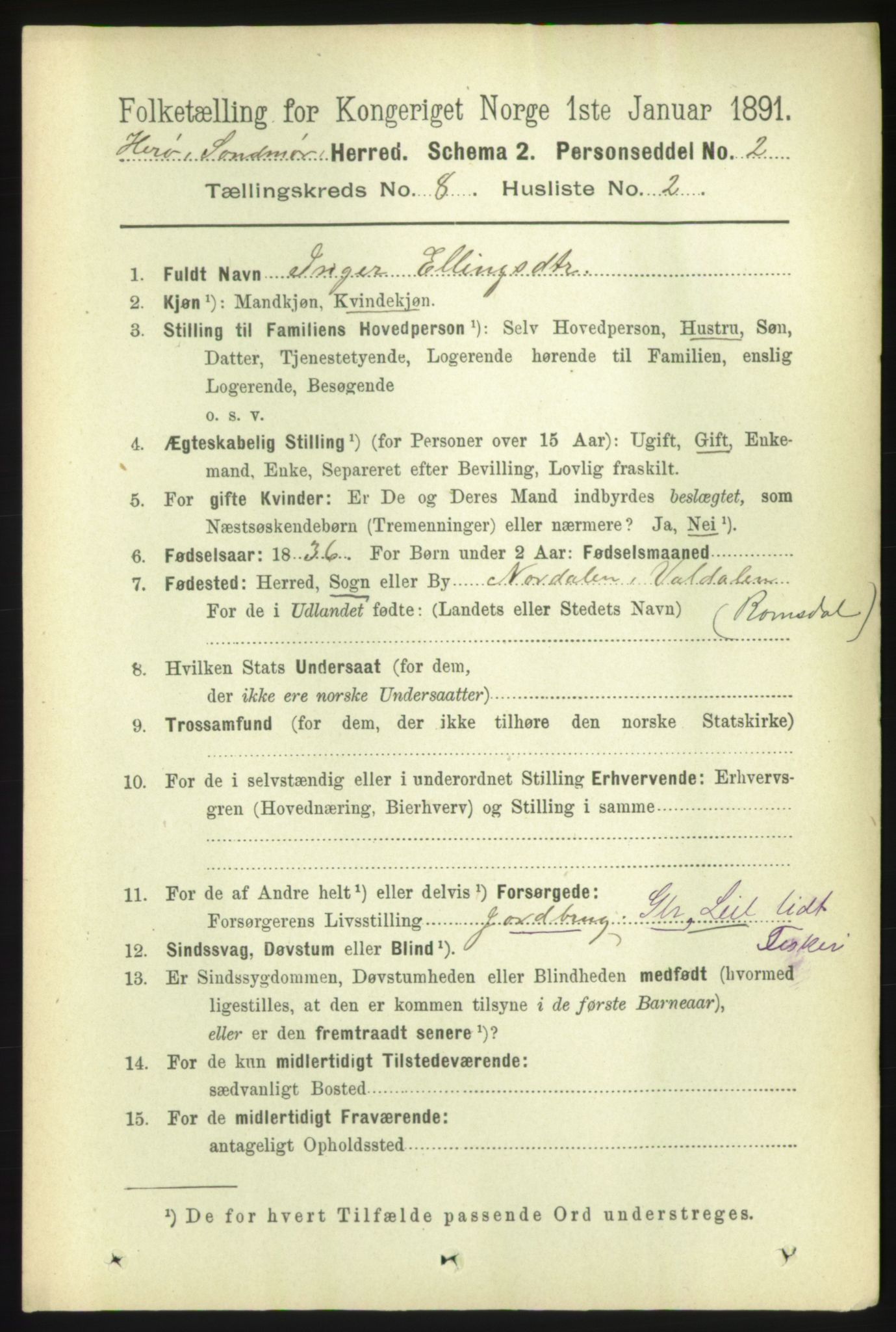 RA, 1891 census for 1515 Herøy, 1891, p. 3262