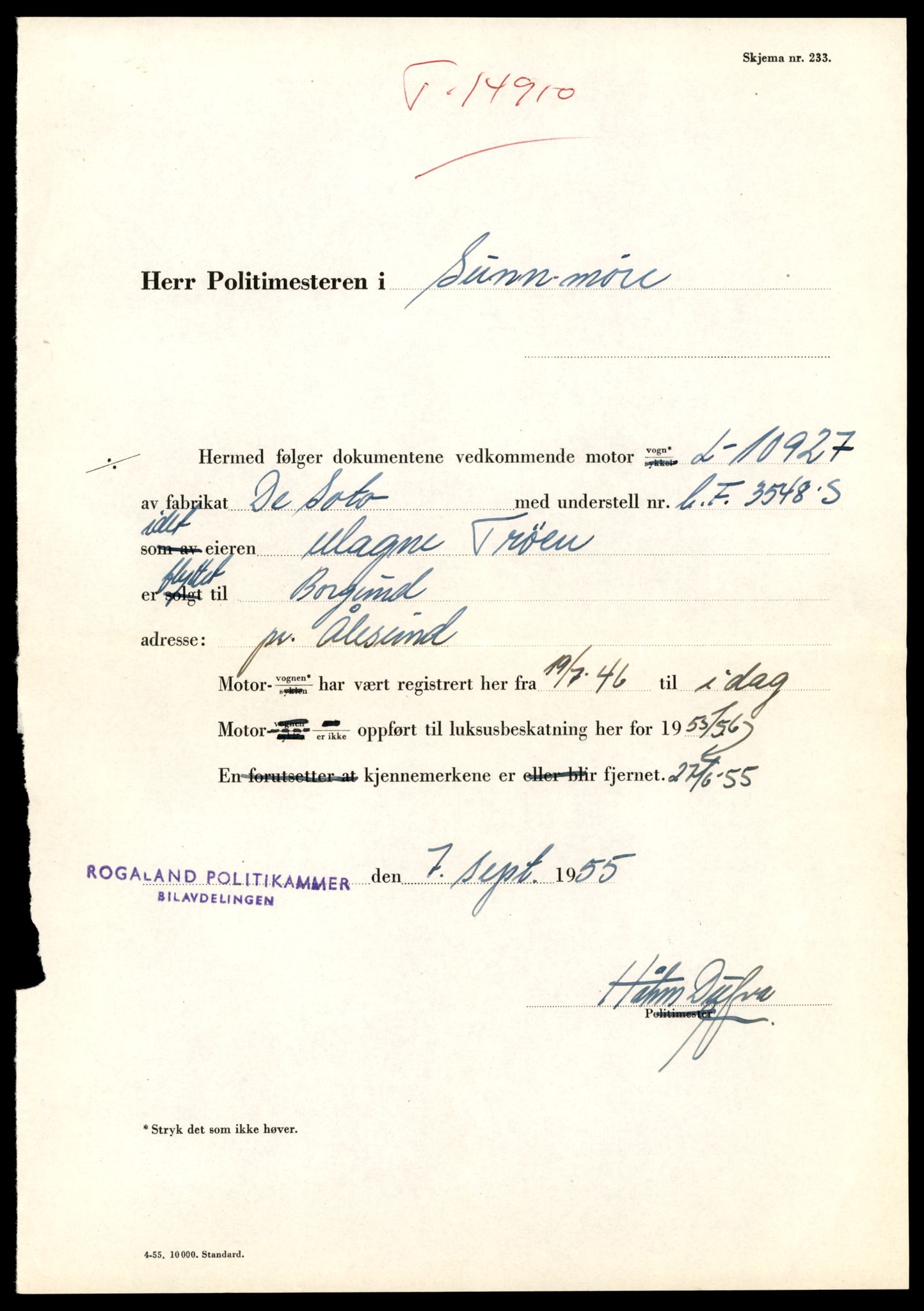 Møre og Romsdal vegkontor - Ålesund trafikkstasjon, AV/SAT-A-4099/F/Fe/L0049: Registreringskort for kjøretøy T 14864 - T 18613, 1927-1998, p. 1105