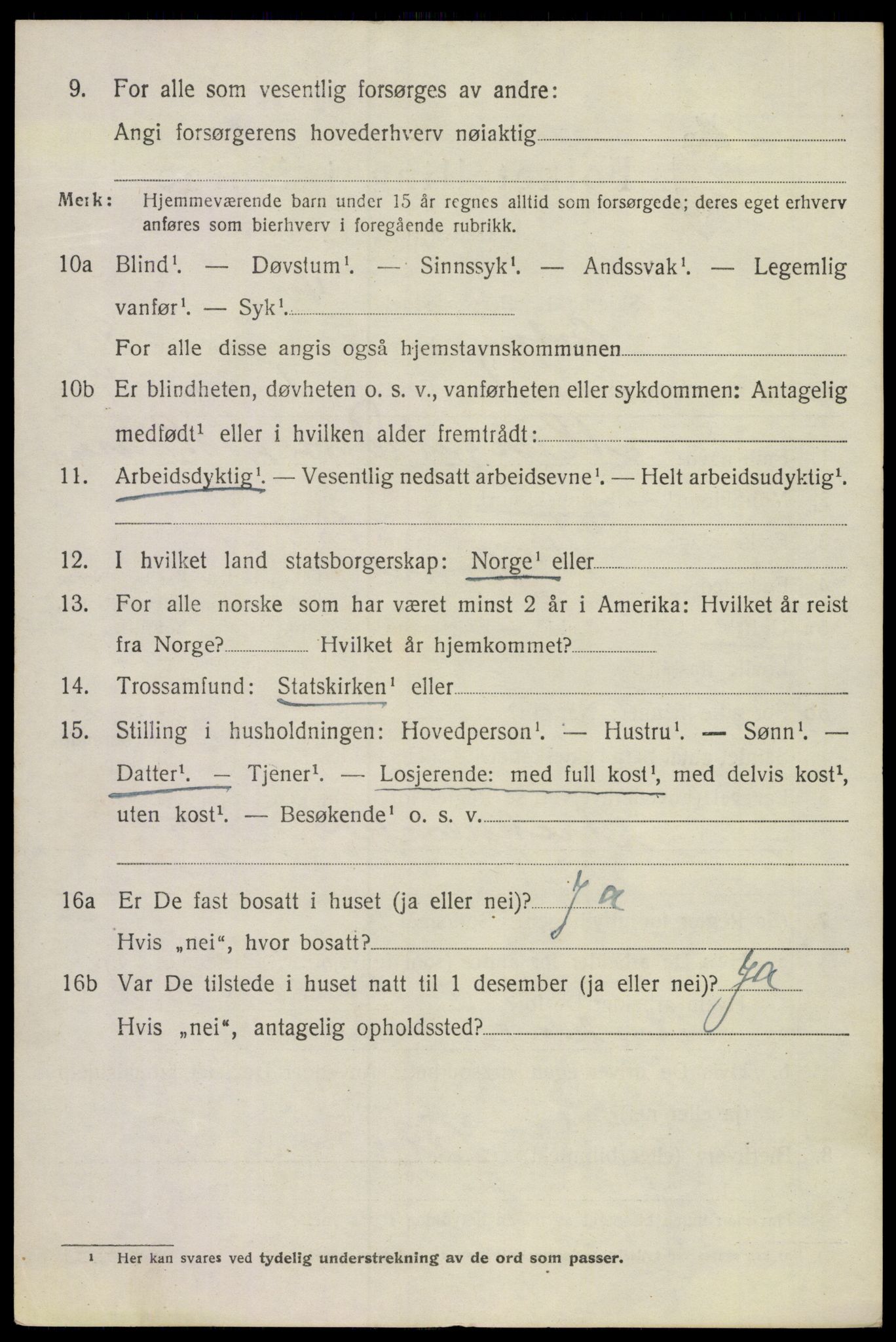 SAKO, 1920 census for Botne, 1920, p. 4240